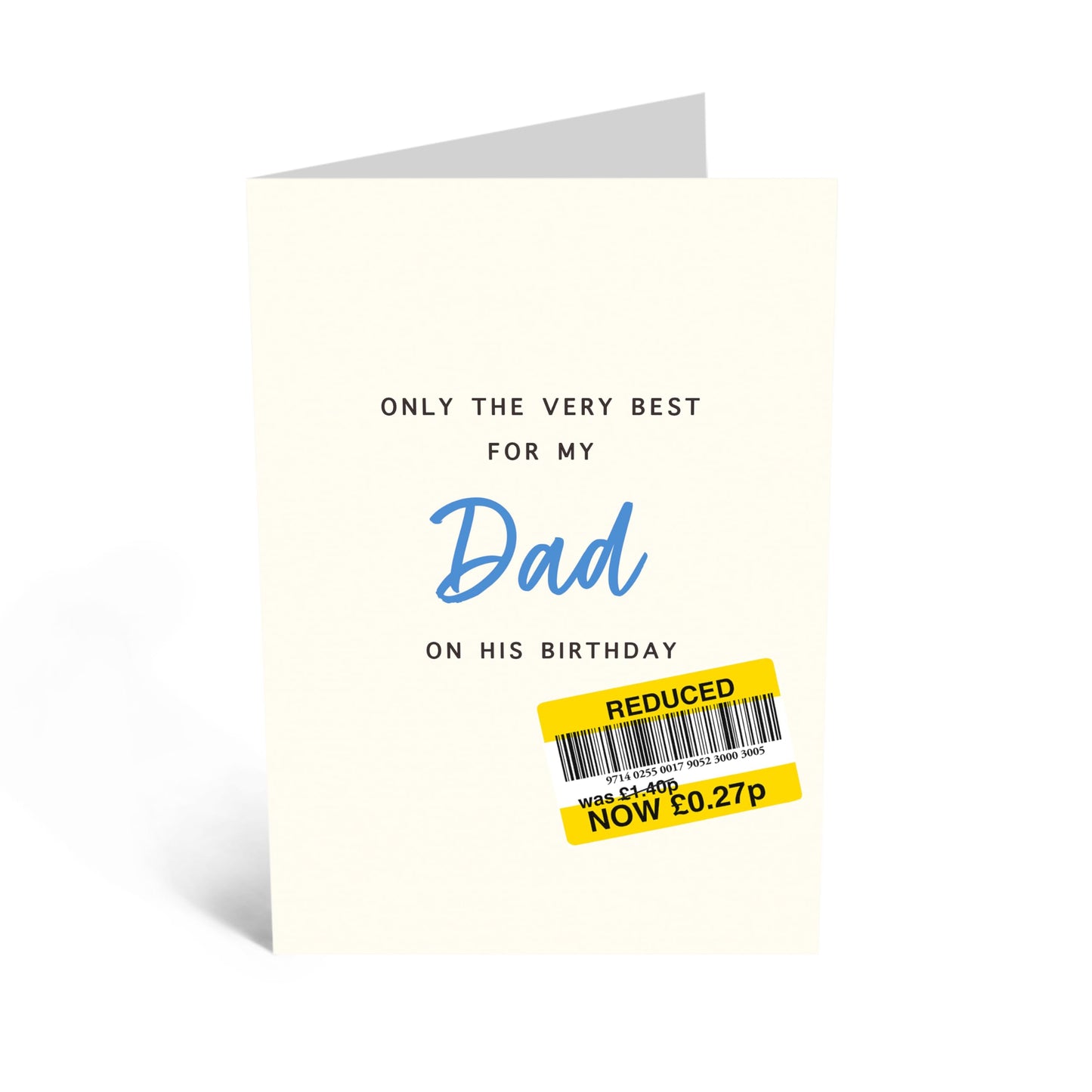Greeting Card - 'Only the Very Best for My Dad' - For Your Father, Daddy, Papa, Pops, Dad- Ideal for Expressing Love and Appreciation - Perfect for Any Occasion - Comes with Stickers by Central 23