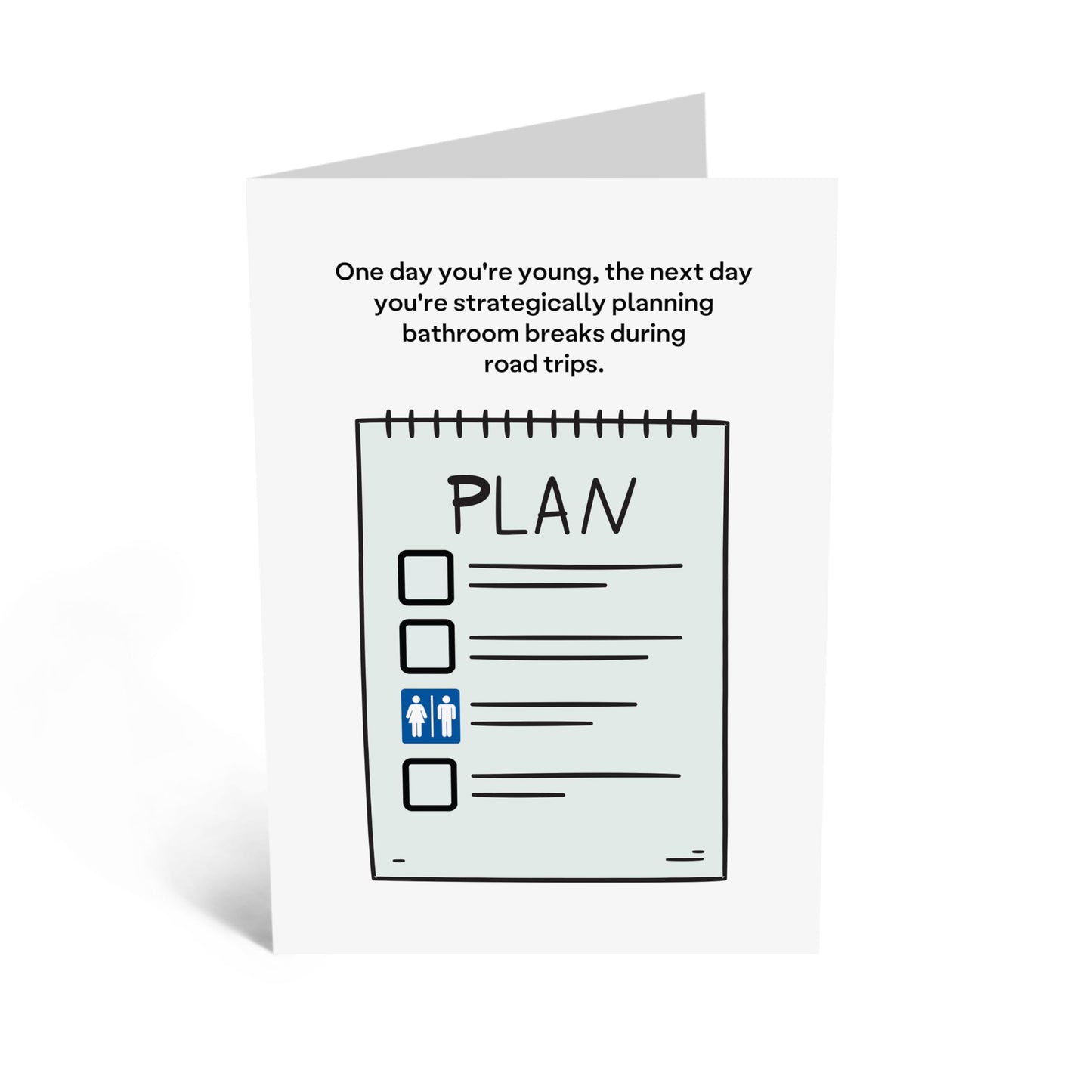 Funny Birthday Card - 'ROAD TRIP BATHROOM BREAKS' - Celebrate with a Lighthearted Touch - Perfect for Adding Humor to Their Special Day - Includes Envelope and Stickers by Central 23