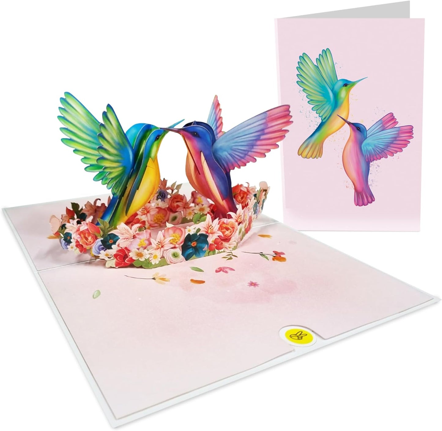 Cute Pop Up Card - Hummingbird - For Men Women Him Her