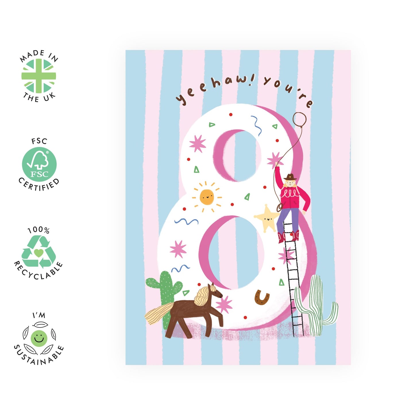 Cowgirl Age Card