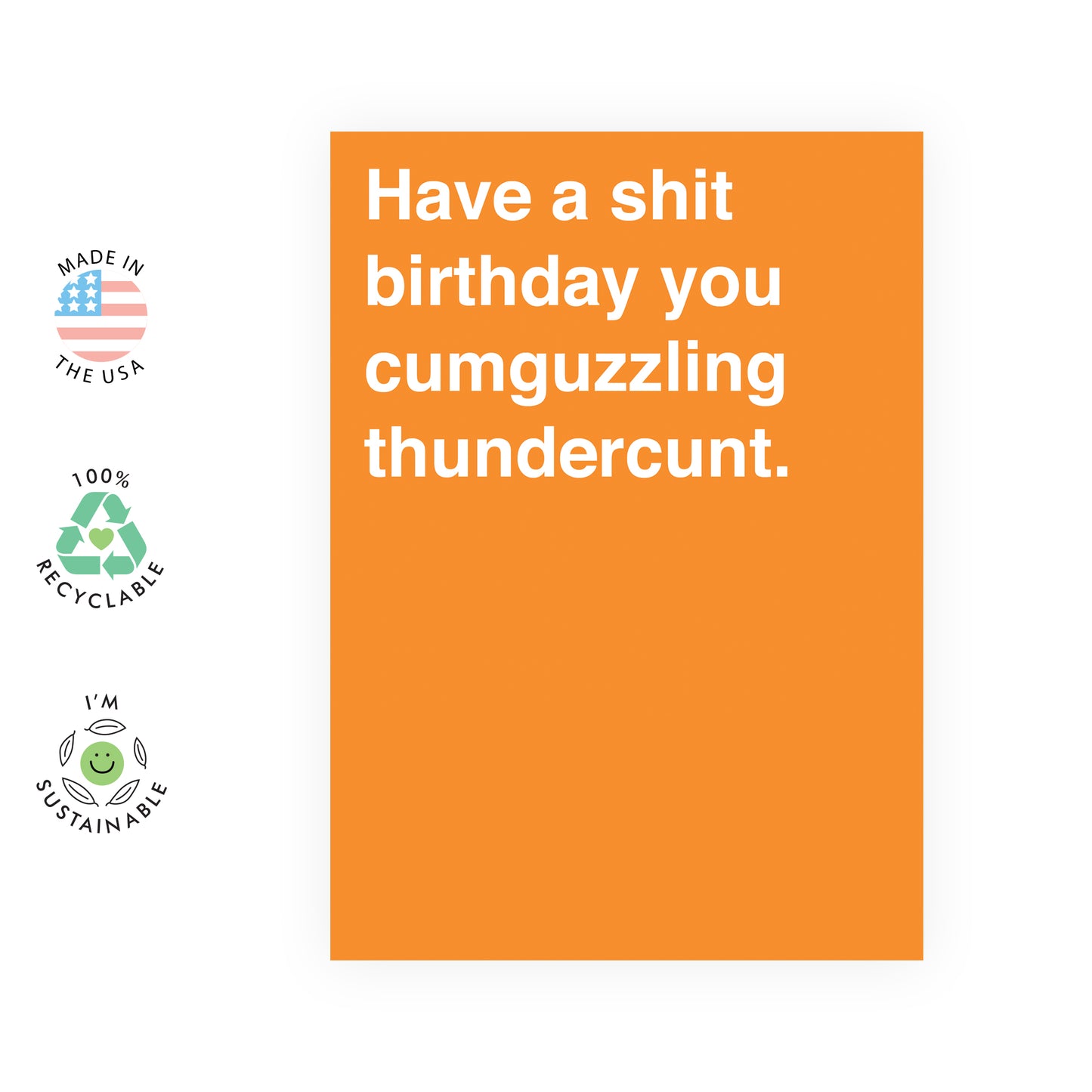 Funny Birthday Card - Thunderc*nt - For Men Him