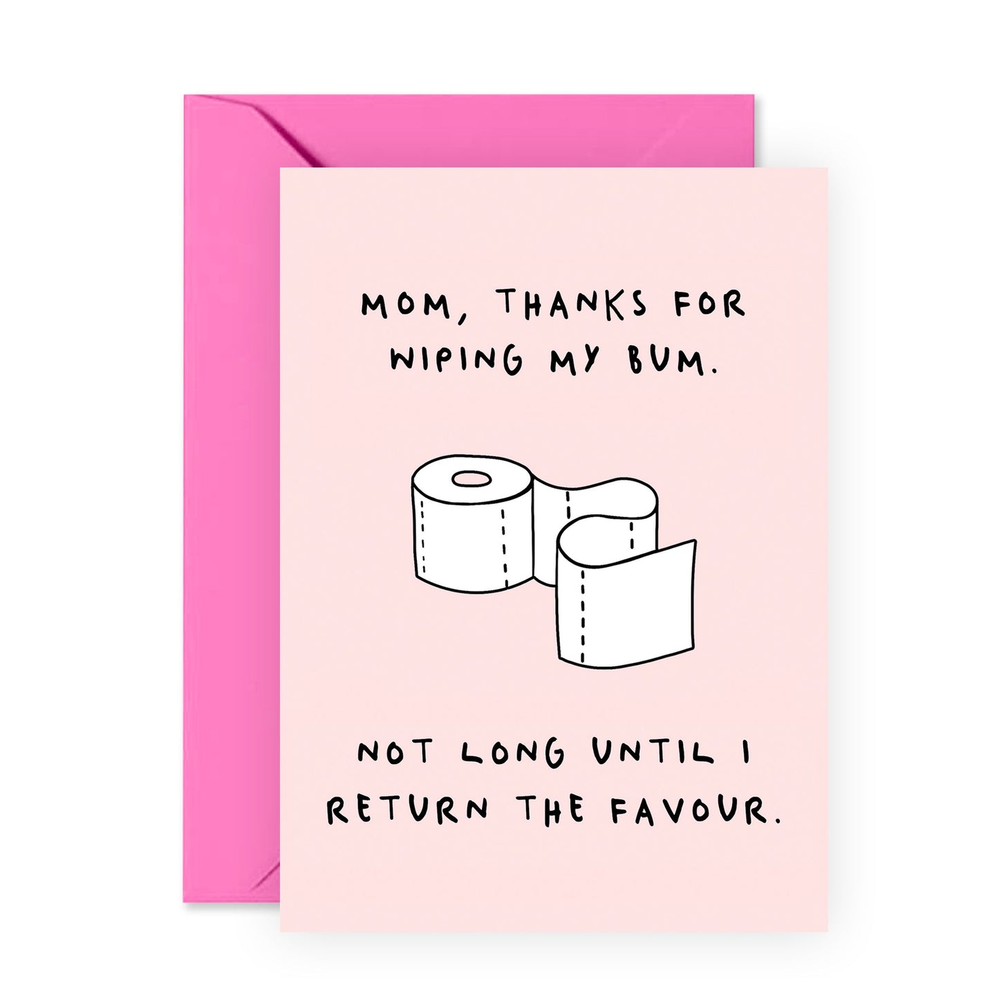 Mom Birthday Card - Thanks For Wiping My Bum - For Women
