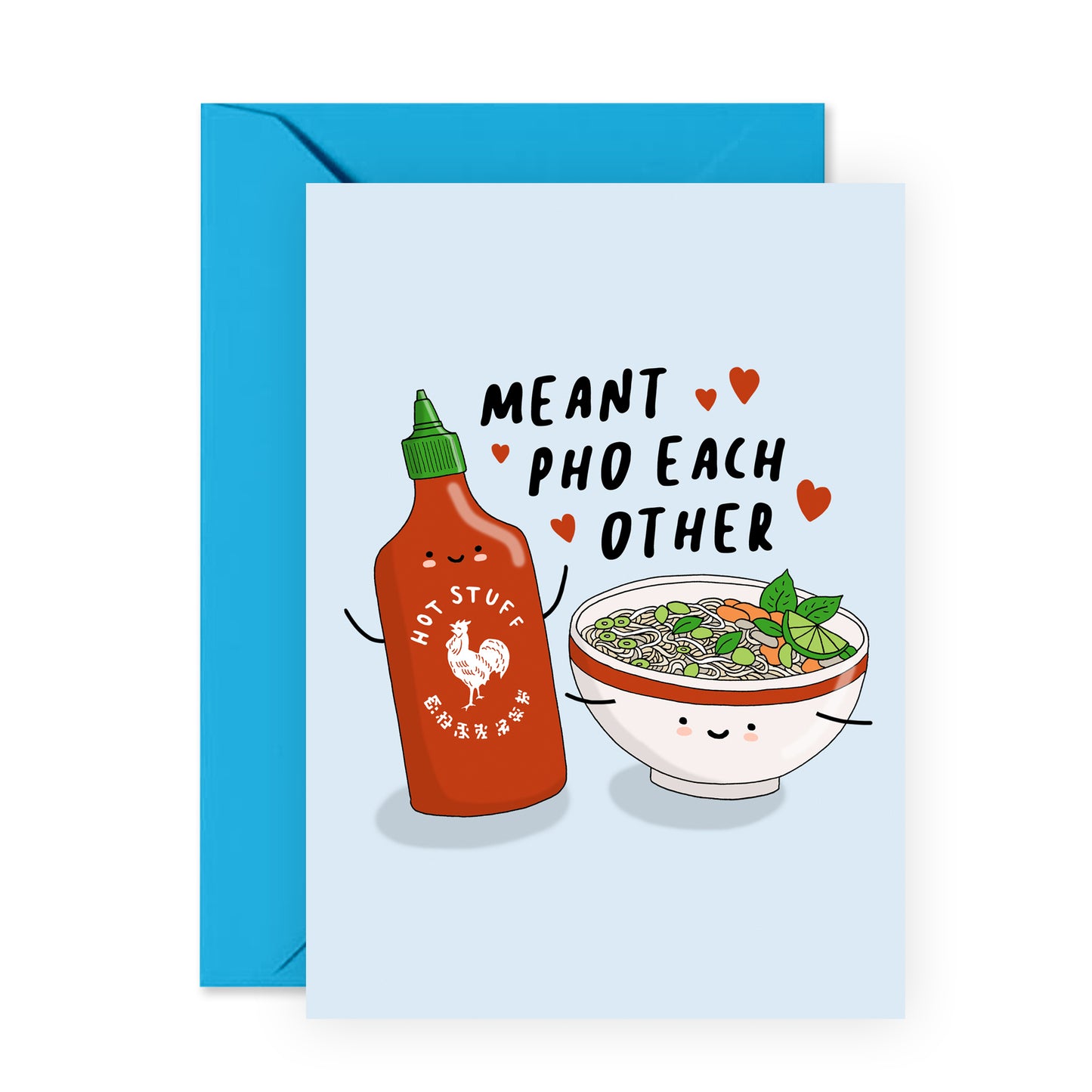 Cute Anniversary Card - Meant Pho Each Other - For Men Women Him Her