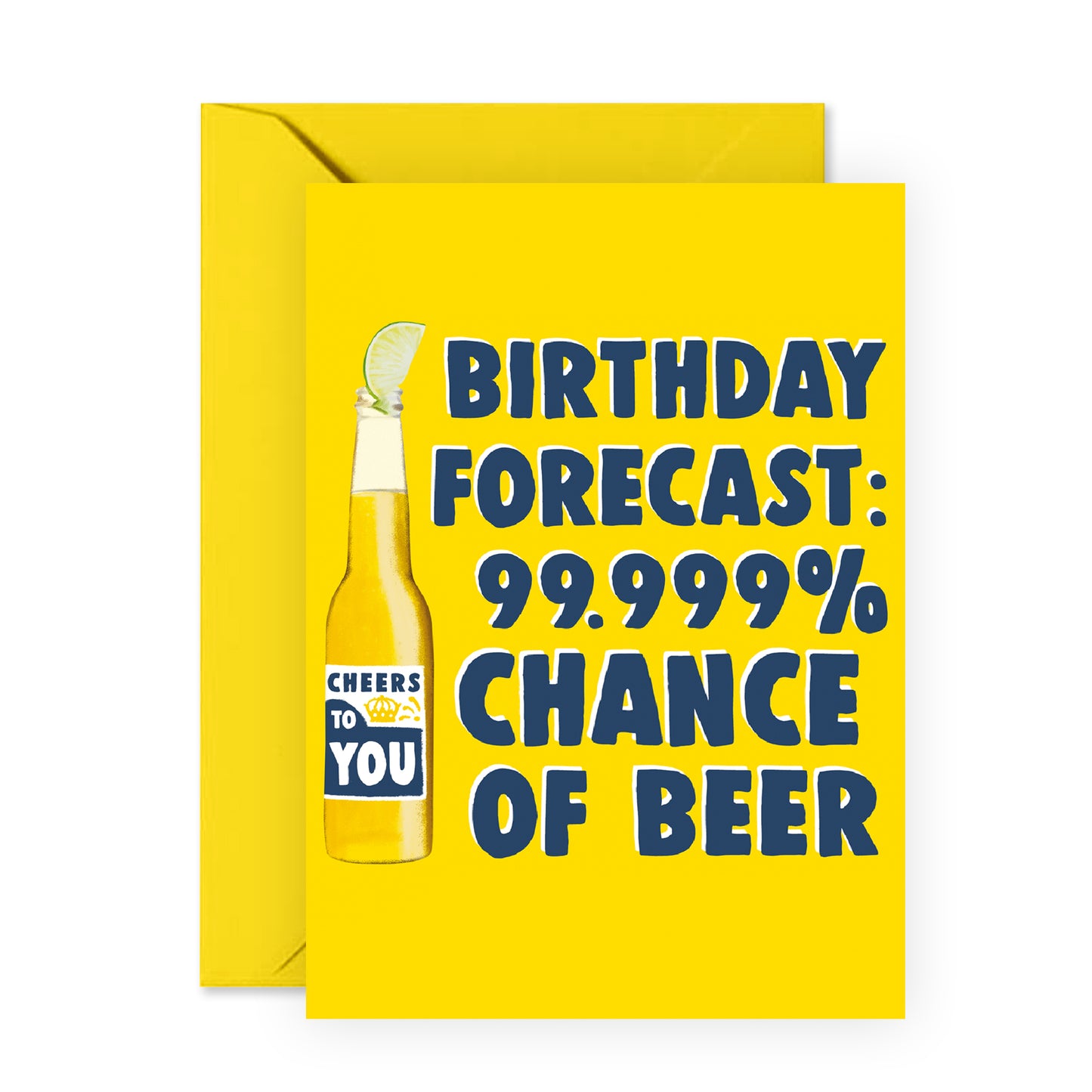 Funny Birthday Card - Birthday Forecast Beer - For Men Him
