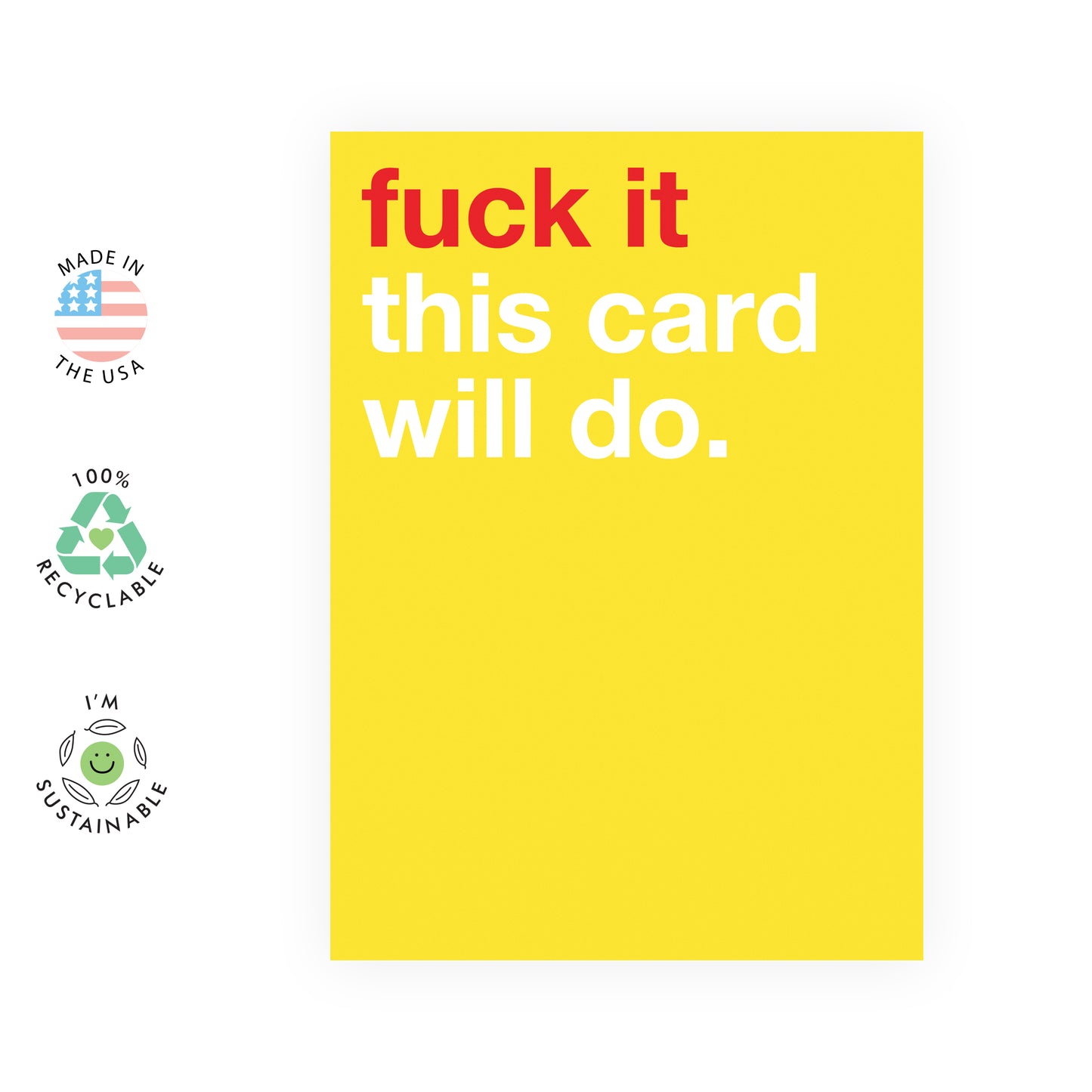 Funny Greeting Card - This Card Will Do - For Men Women Him Her