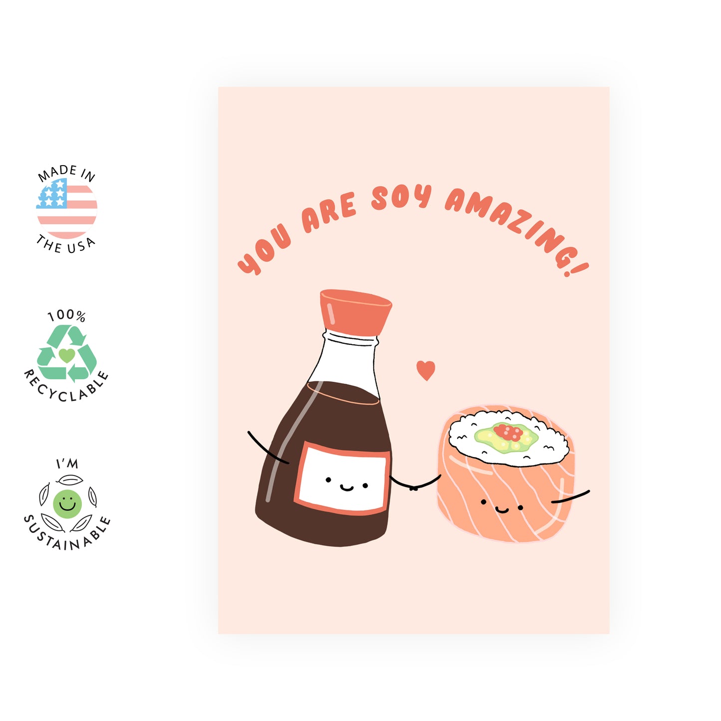Cute Anniversary Card - You Are Soy Amazing - For Men Women Him Her