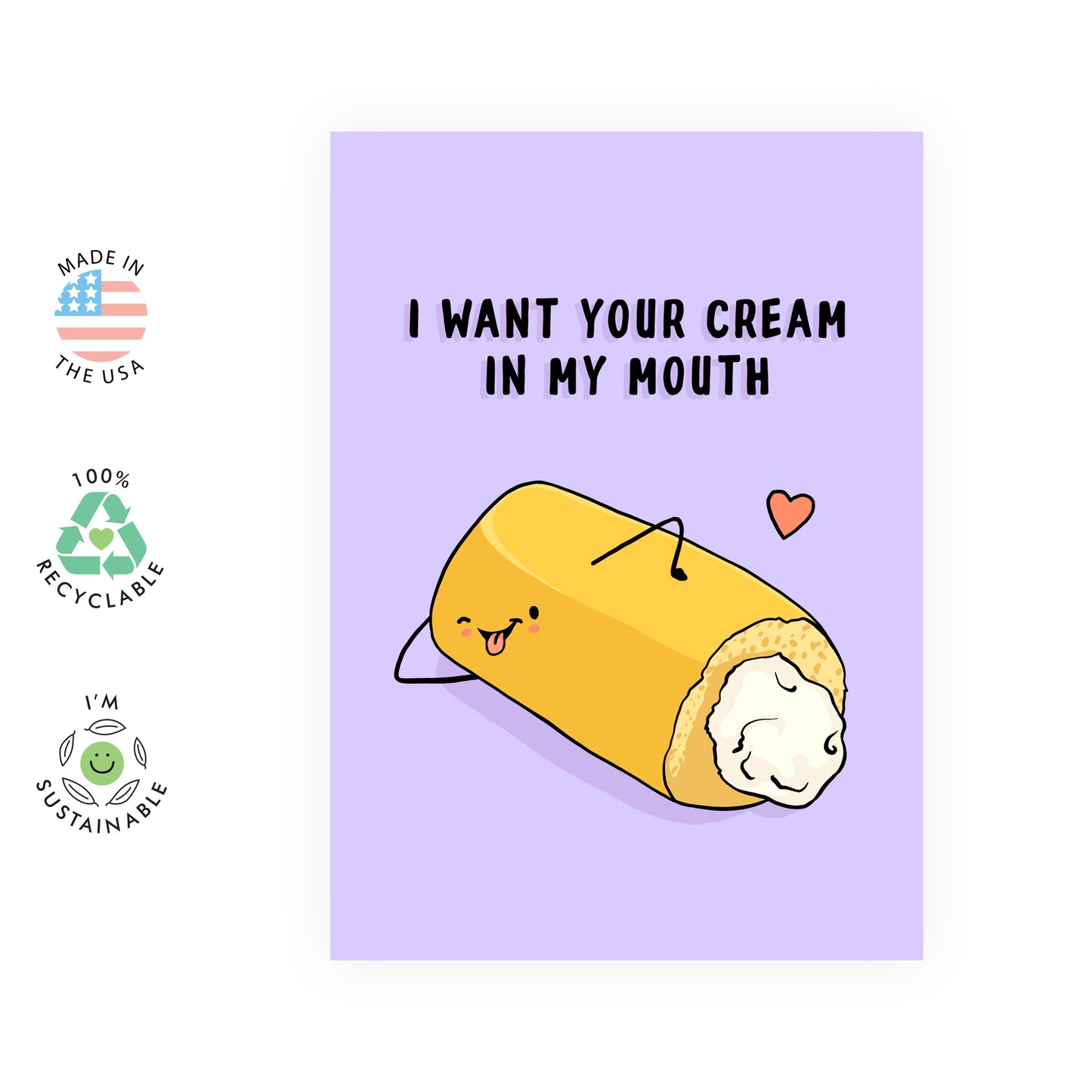 Naughty Anniversary Card - I Want Your Cream - For Men Him Husband