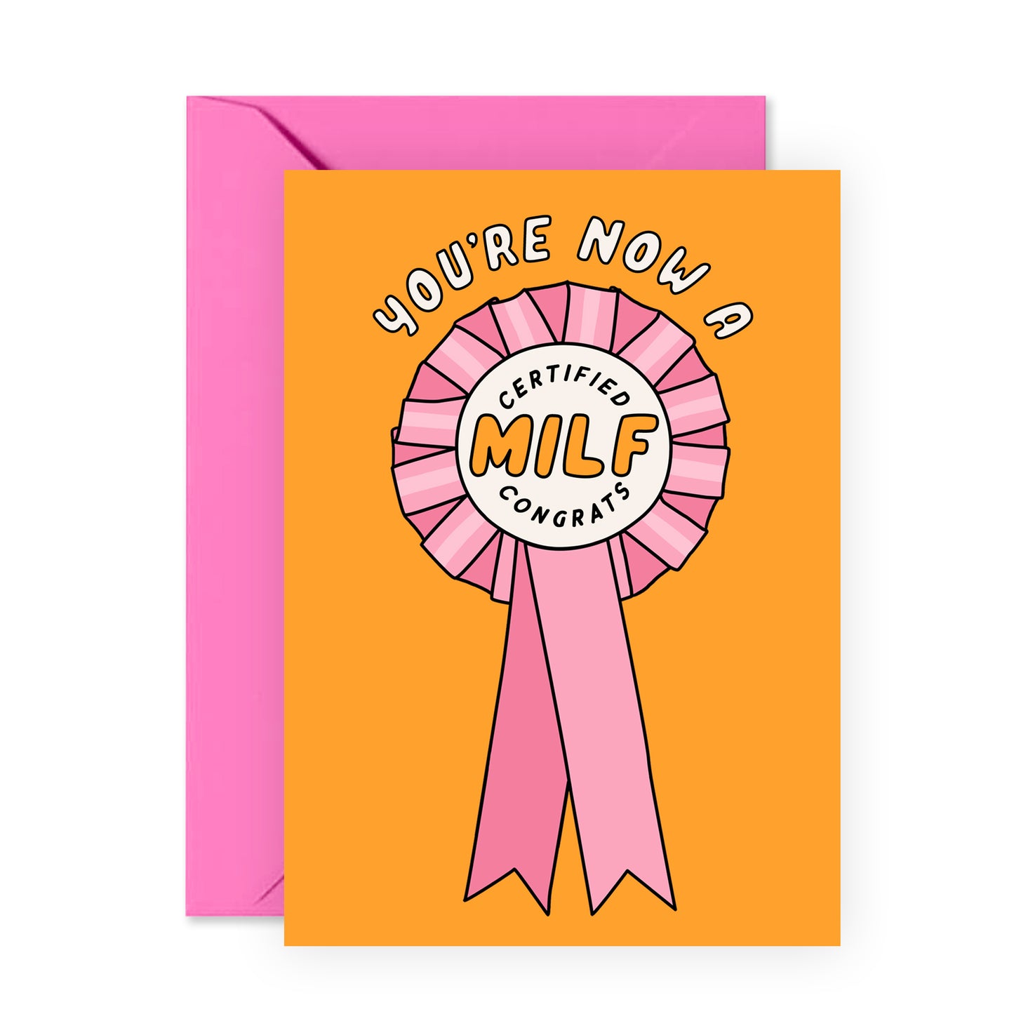 Funny Congratulations Card - Certified Milf - For Women Her Expecting Mom