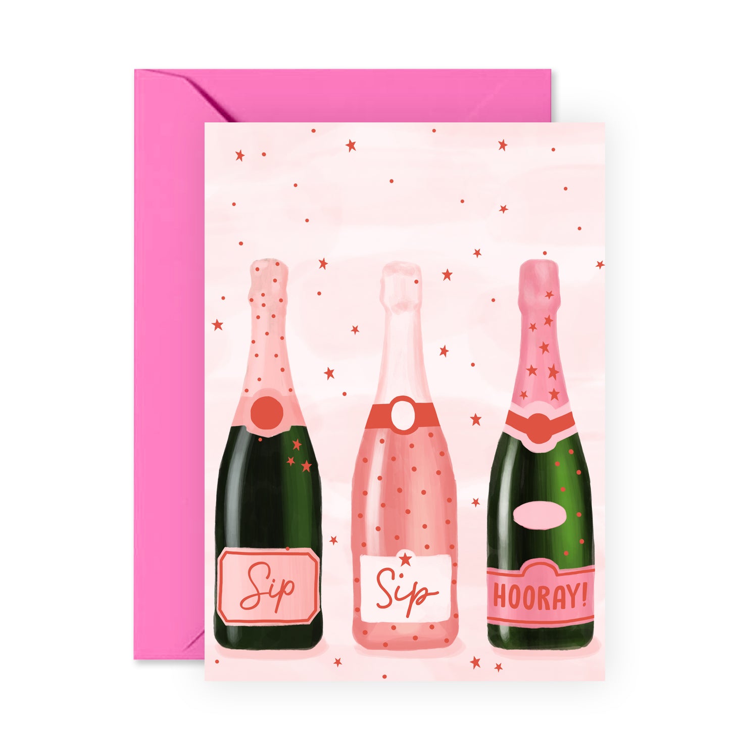 All Occasion Card - Sip Sip Hooray - For Women Girls Her