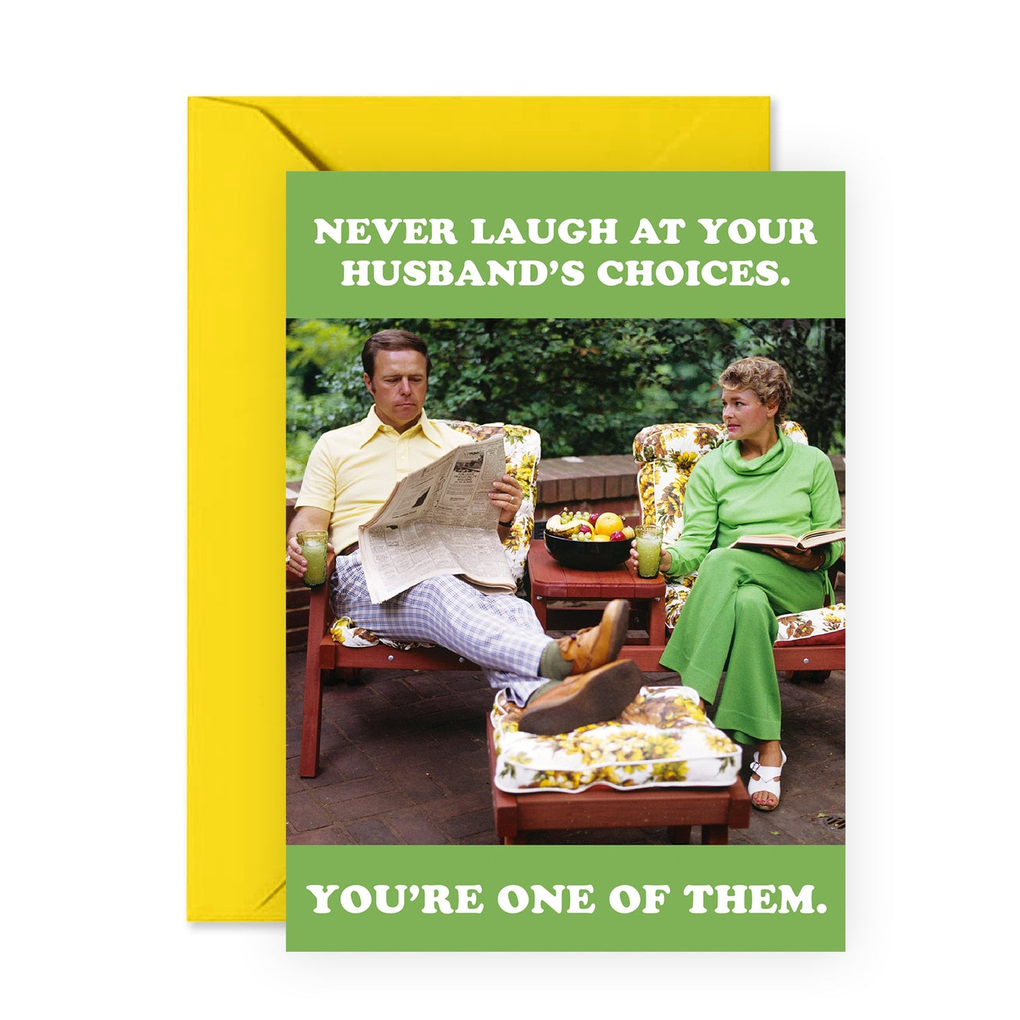 Wife Birthday Card - Don't Laugh At Your Husband's Choices - For Women