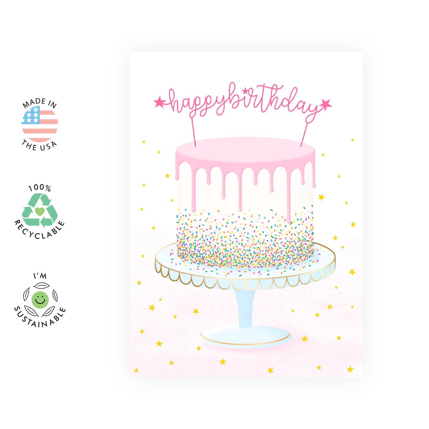 Cute Birthday Card - Happy Birthday - For Women Kids Girls Her