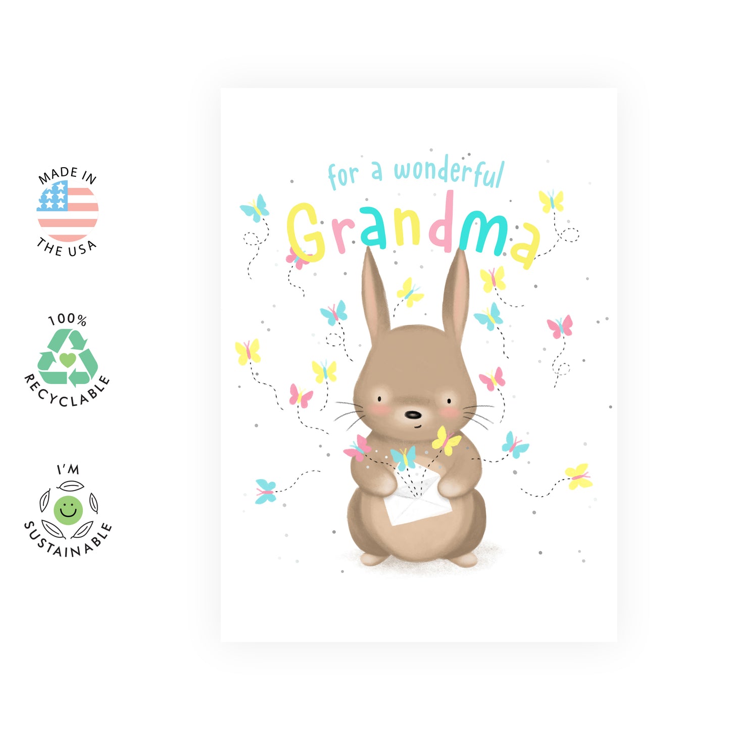 Grandma Birthday Card - For A Wonderful Grandma - For Women Her