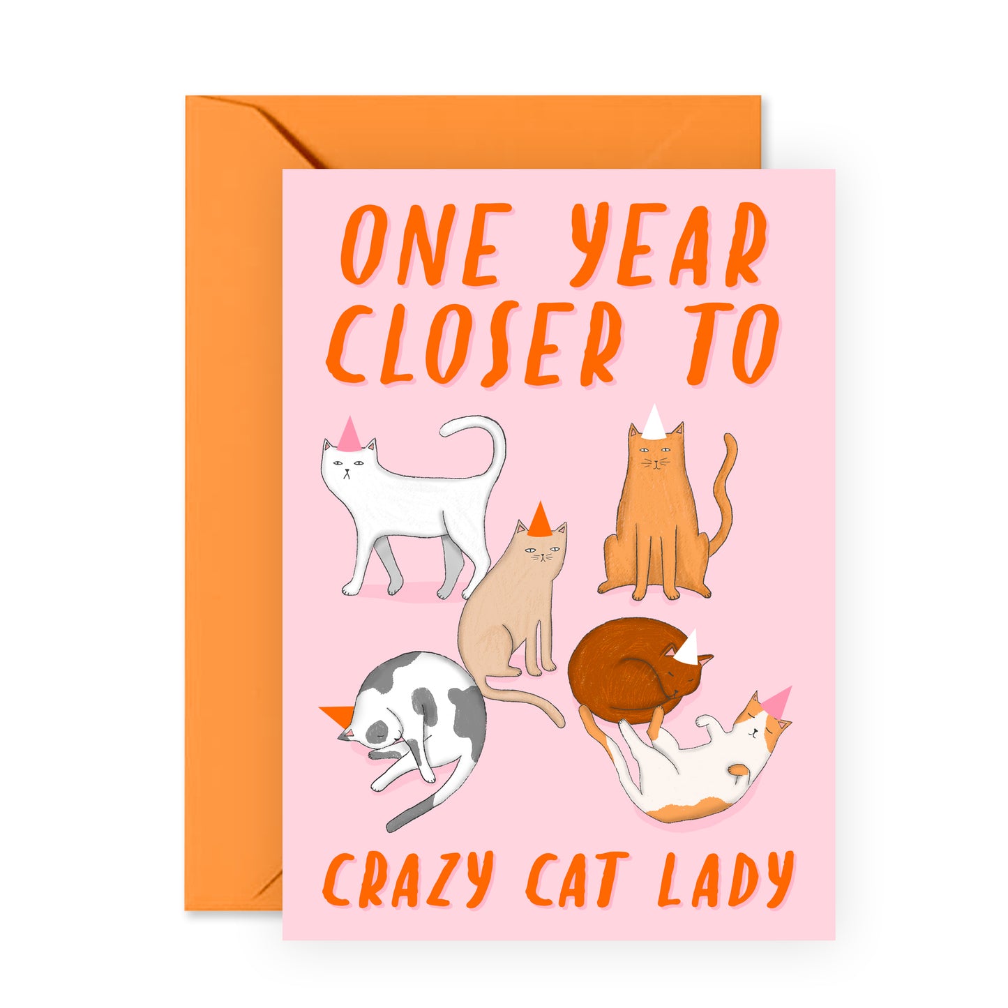Funny Birthday Card - Crazy Cat Lady - For Women Her Wife Mom Sister