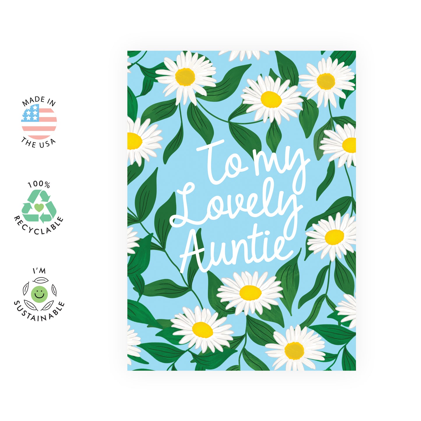 Aunt Birthday Card - To My Lovely Auntie - For Women Her