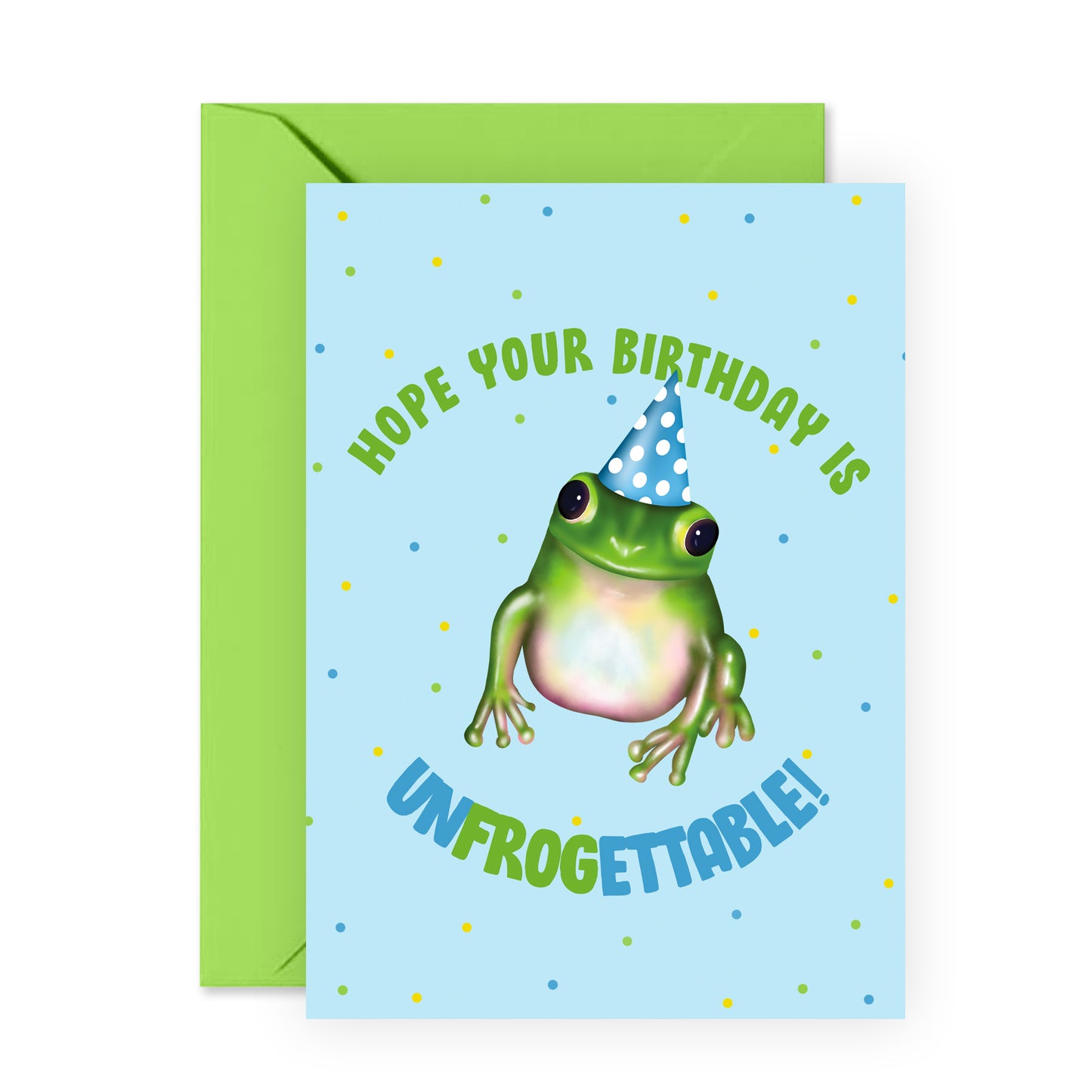 Funny Birthday Card - Hope Your Birthday Is Unfroggetable - For Men Women Boys Girls