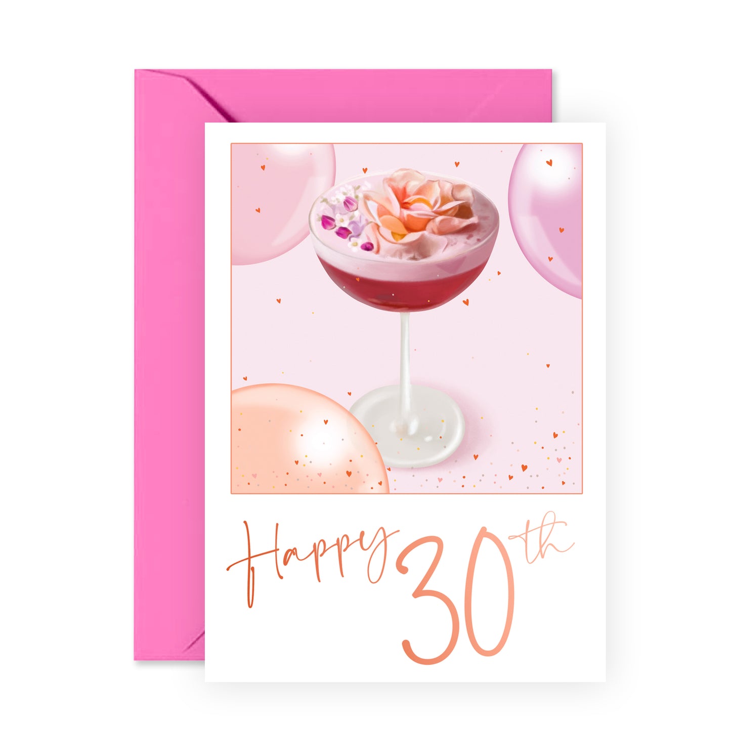 Pretty Birthday Card - Happy 30th - For Women Her