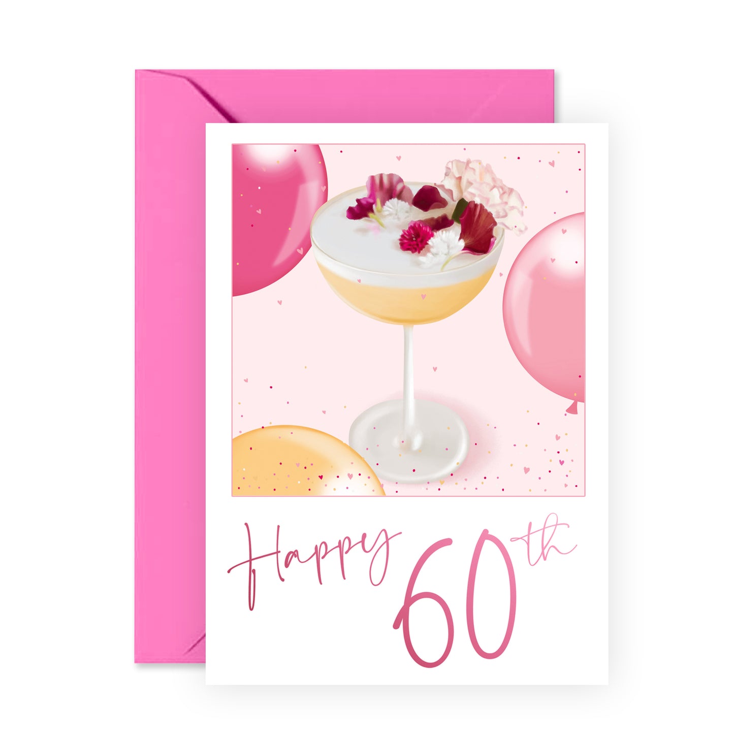 Cute Birthday Card - Happy 60th - For Women Mom Grandma