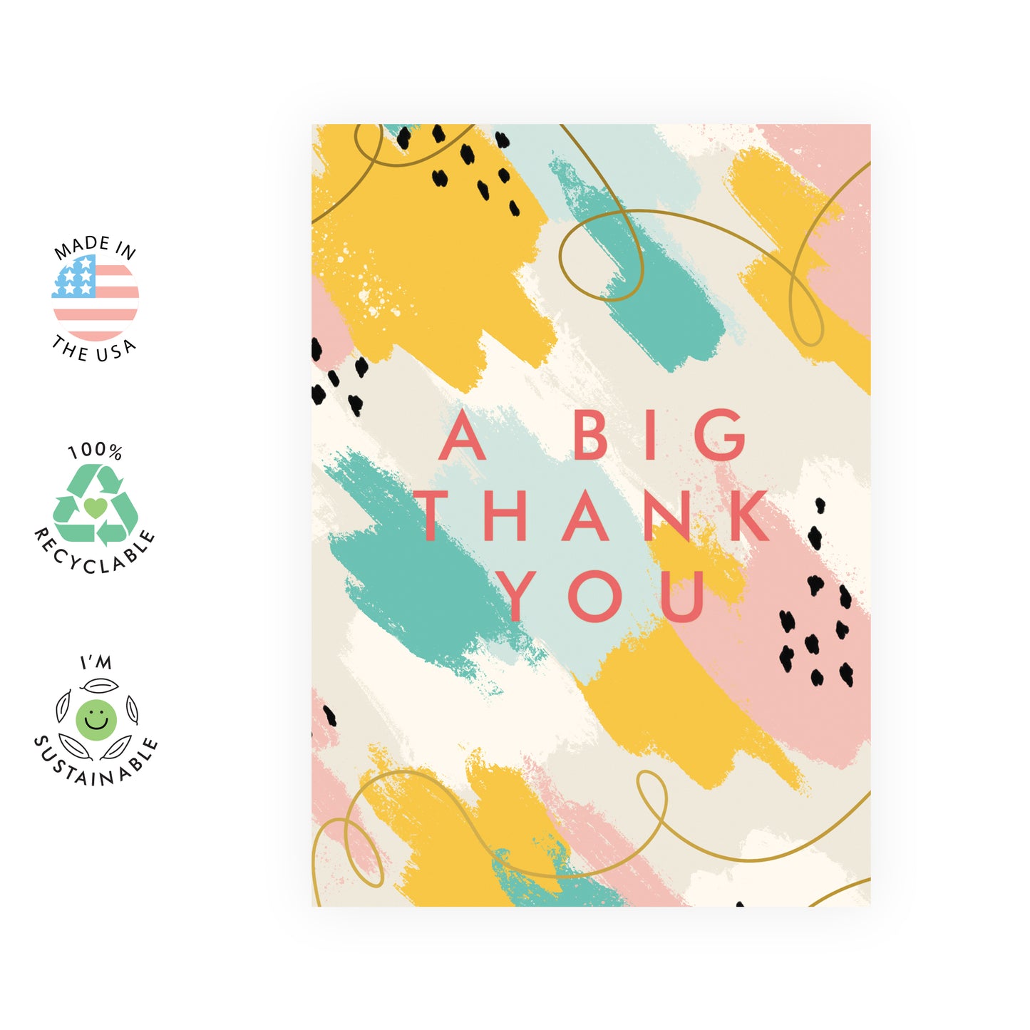 Thank You Card - A Big Thank You - For Men Women