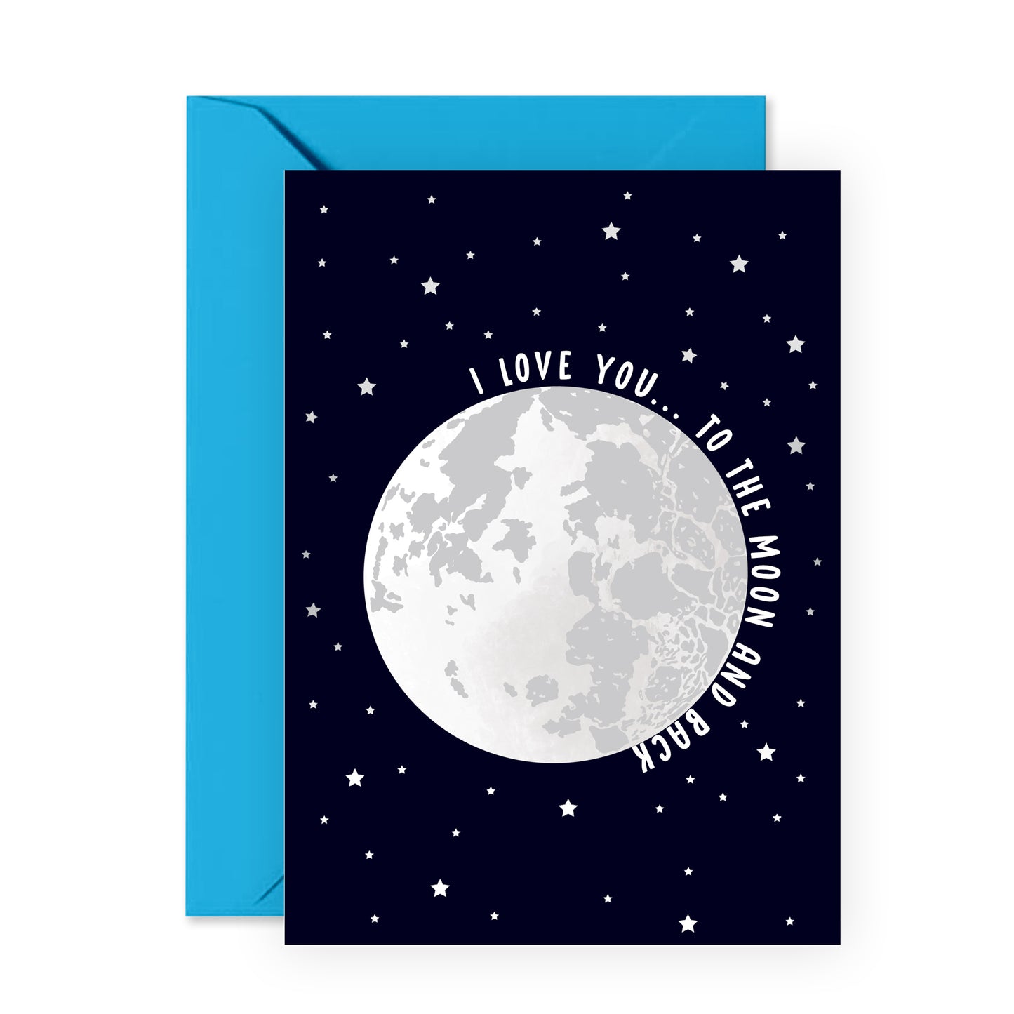 Sweet Anniversary Card - I Love You to the Moon and Back - For Men Women Him Her