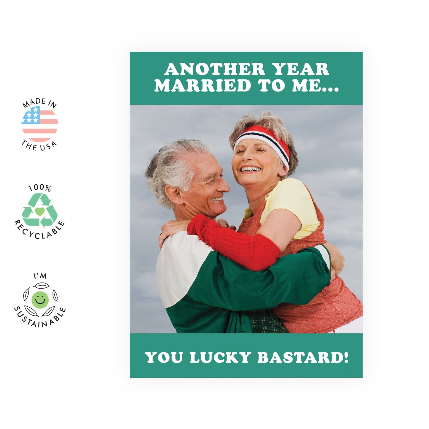 Funny Anniversary Card - Another Year Married To Me - For Men Women Husband Wife