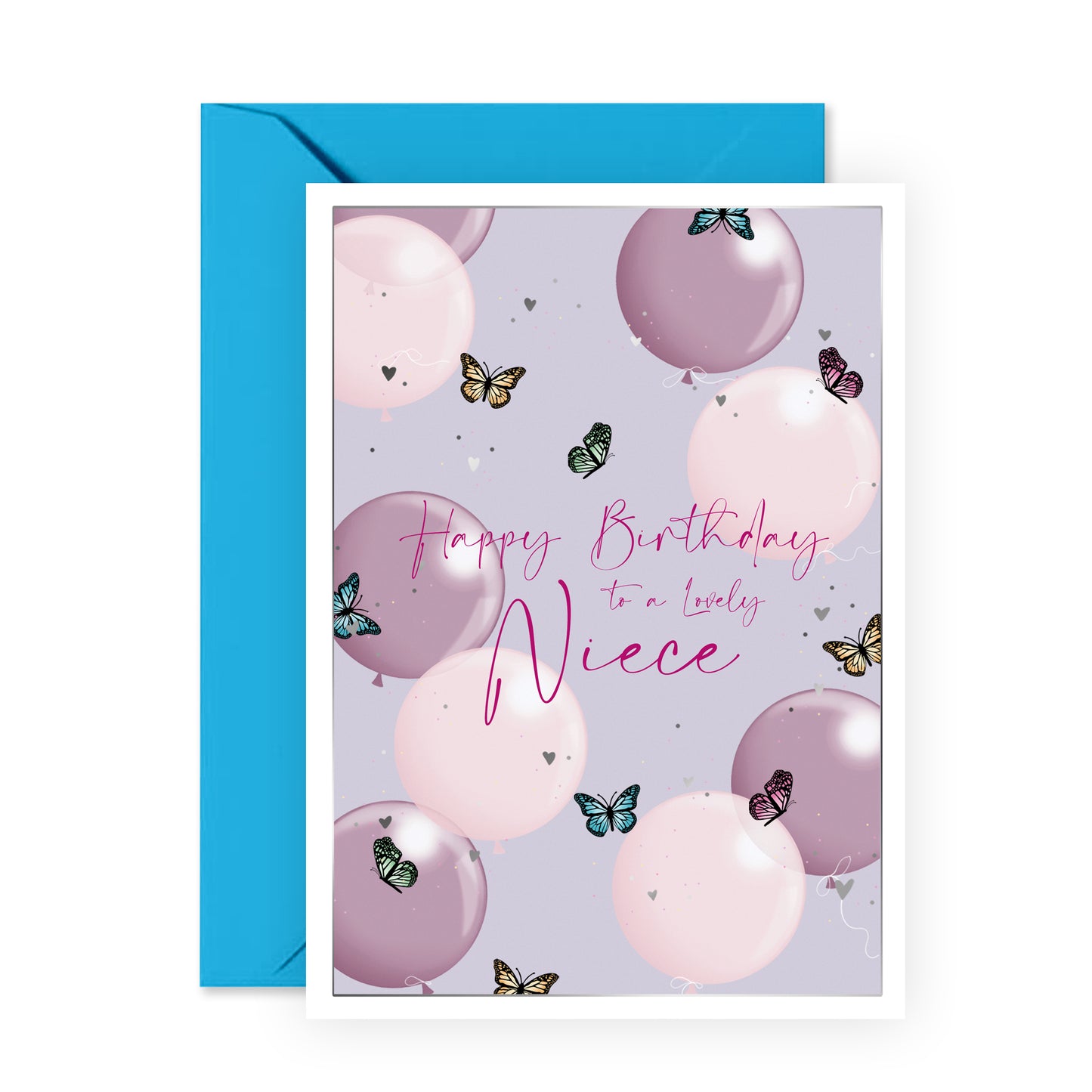 Niece Birthday Card - Happy Birthday To A Lovely Niece - For Women Girls Her
