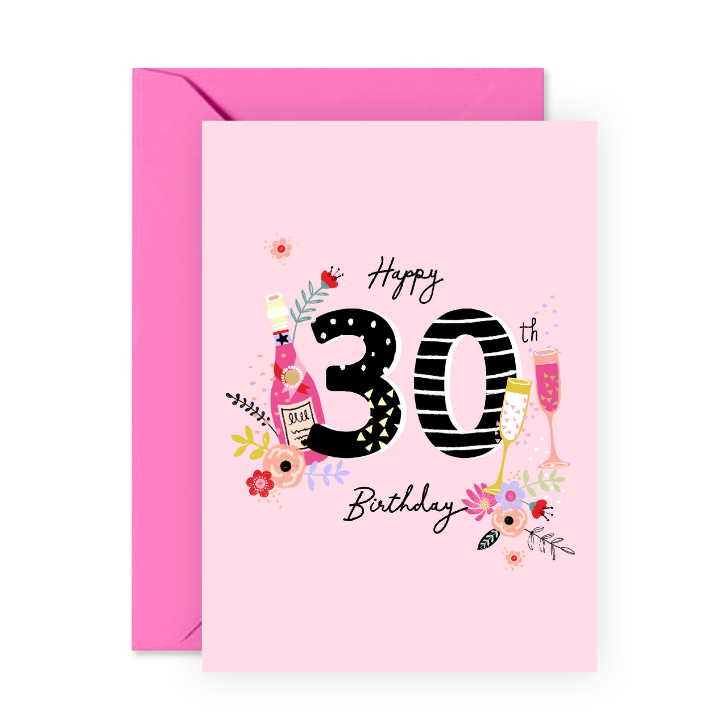 Cute Birthday Card - Happy 30th Birthday - For Her Women Girls
