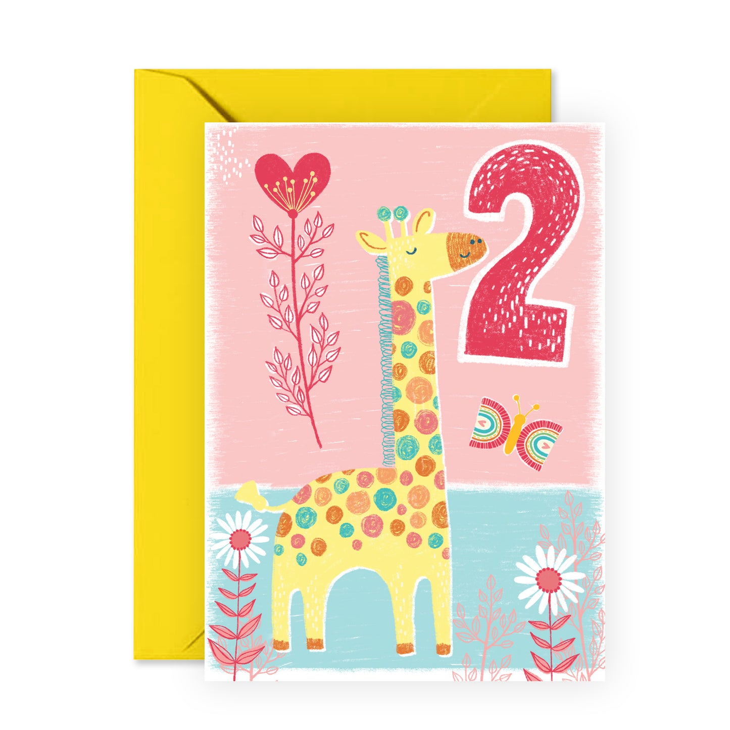2nd Birthday Card - Jungle Two - For Kids Girls Daughter