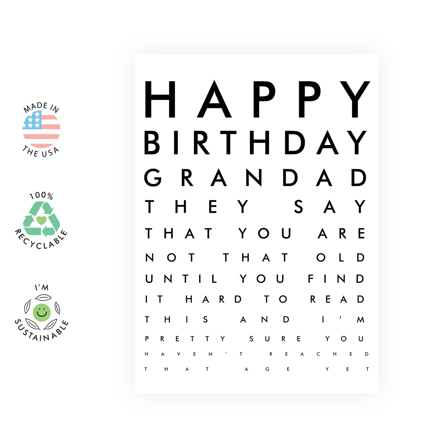 Grandpa Birthday Card - Happy Birthday Grandad - For Men