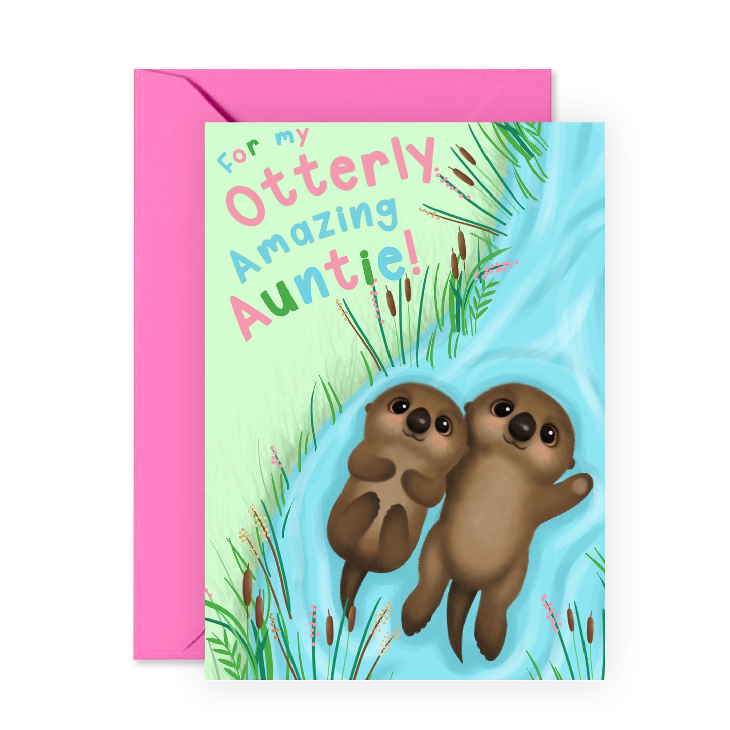 Otter Birthday Card - Otterly Amazing Auntie - For Aunt Women Her