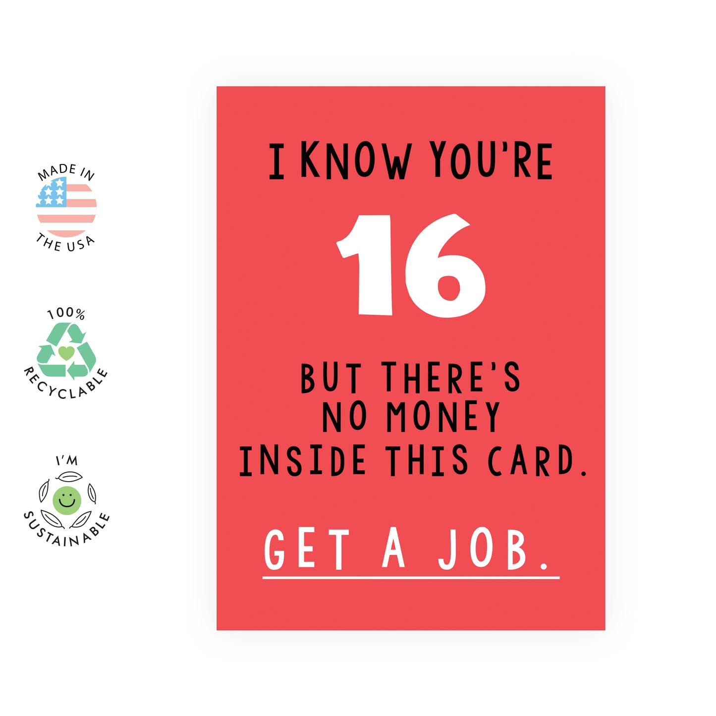 16th Birthday Card - I Know You're 16 - For Boys Girls Teenagers