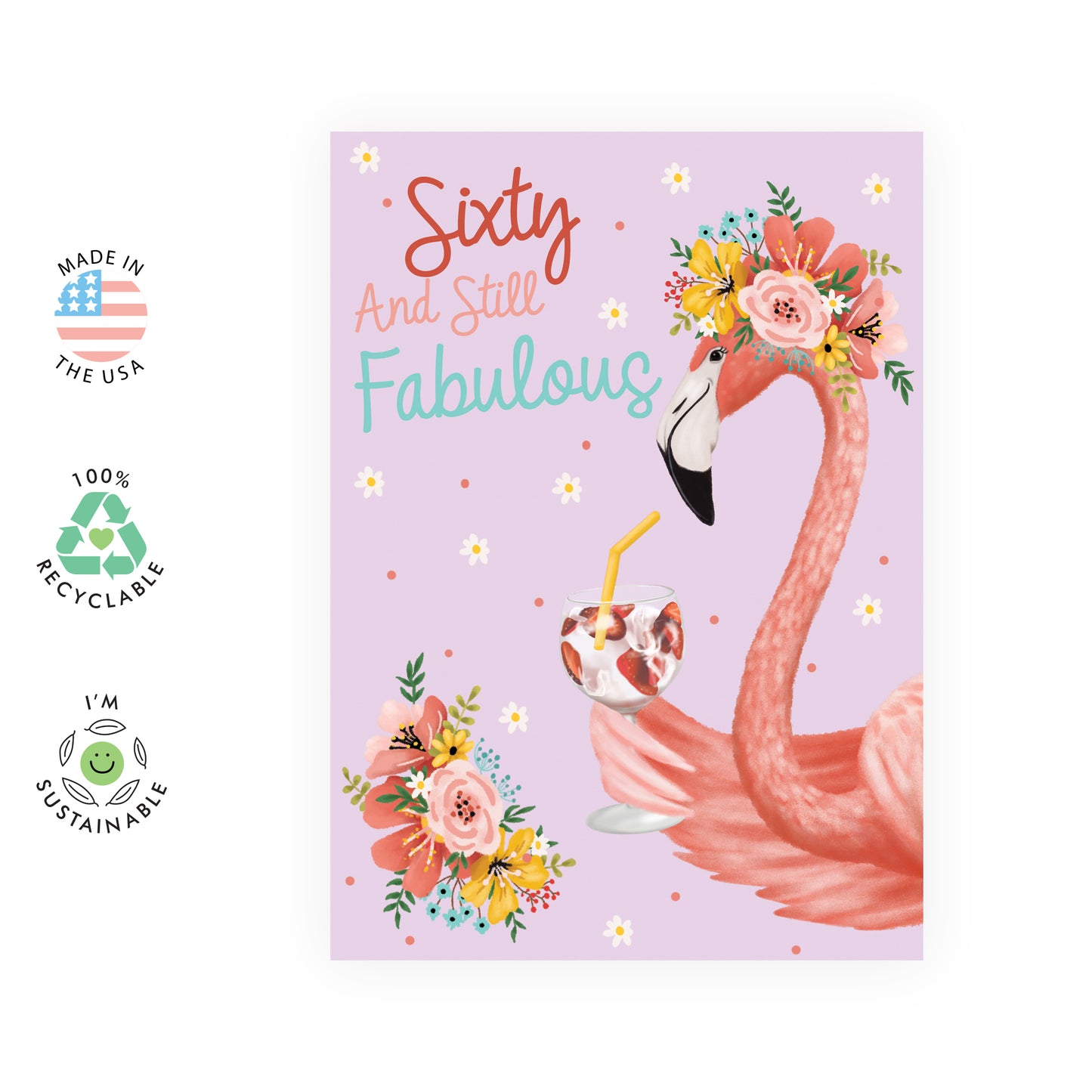 60th Birthday Card - Sixty And Still Fabulous - For Mom Women Her