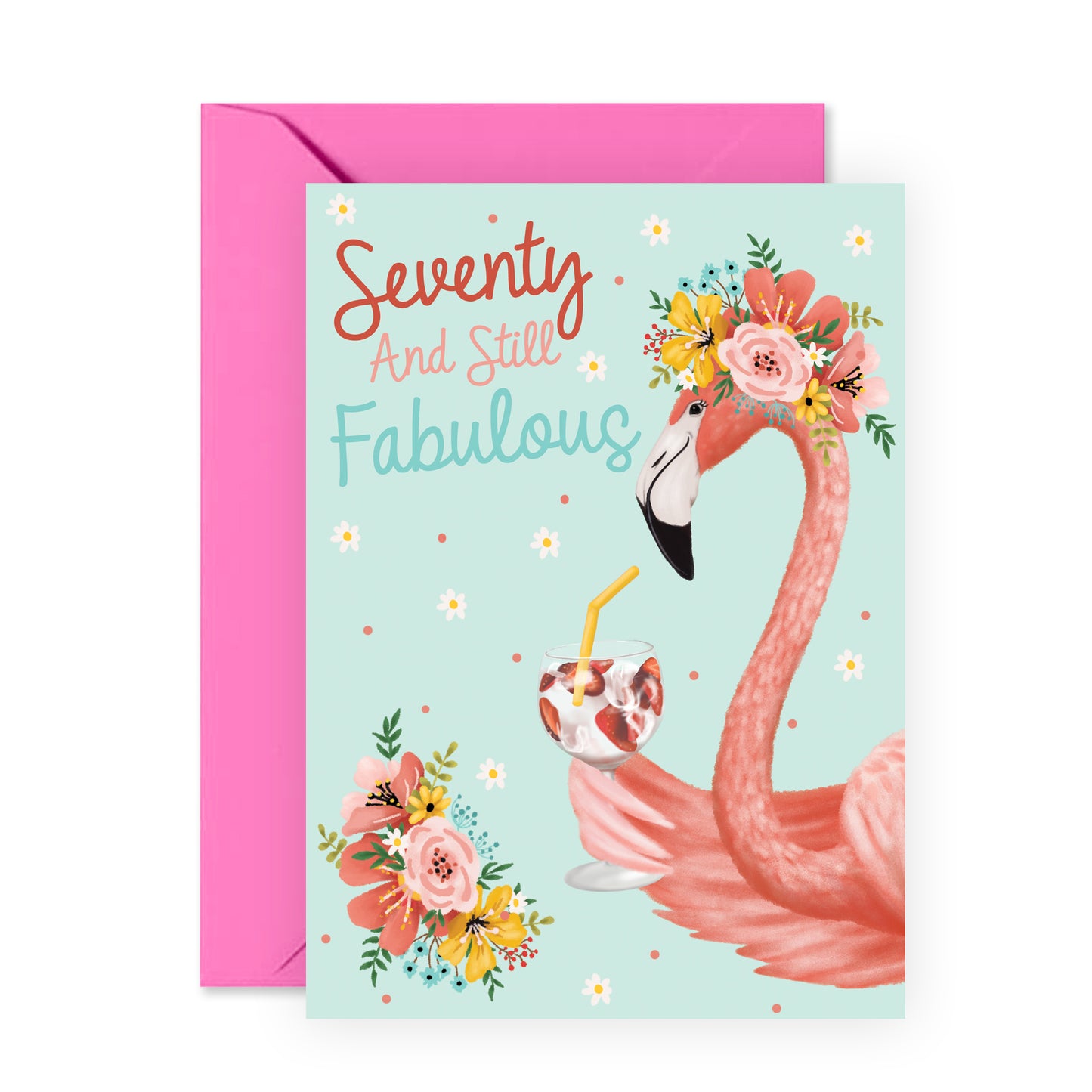 70th Birthday Card - Seventy and Still Fabulous - For Grandma Women Her