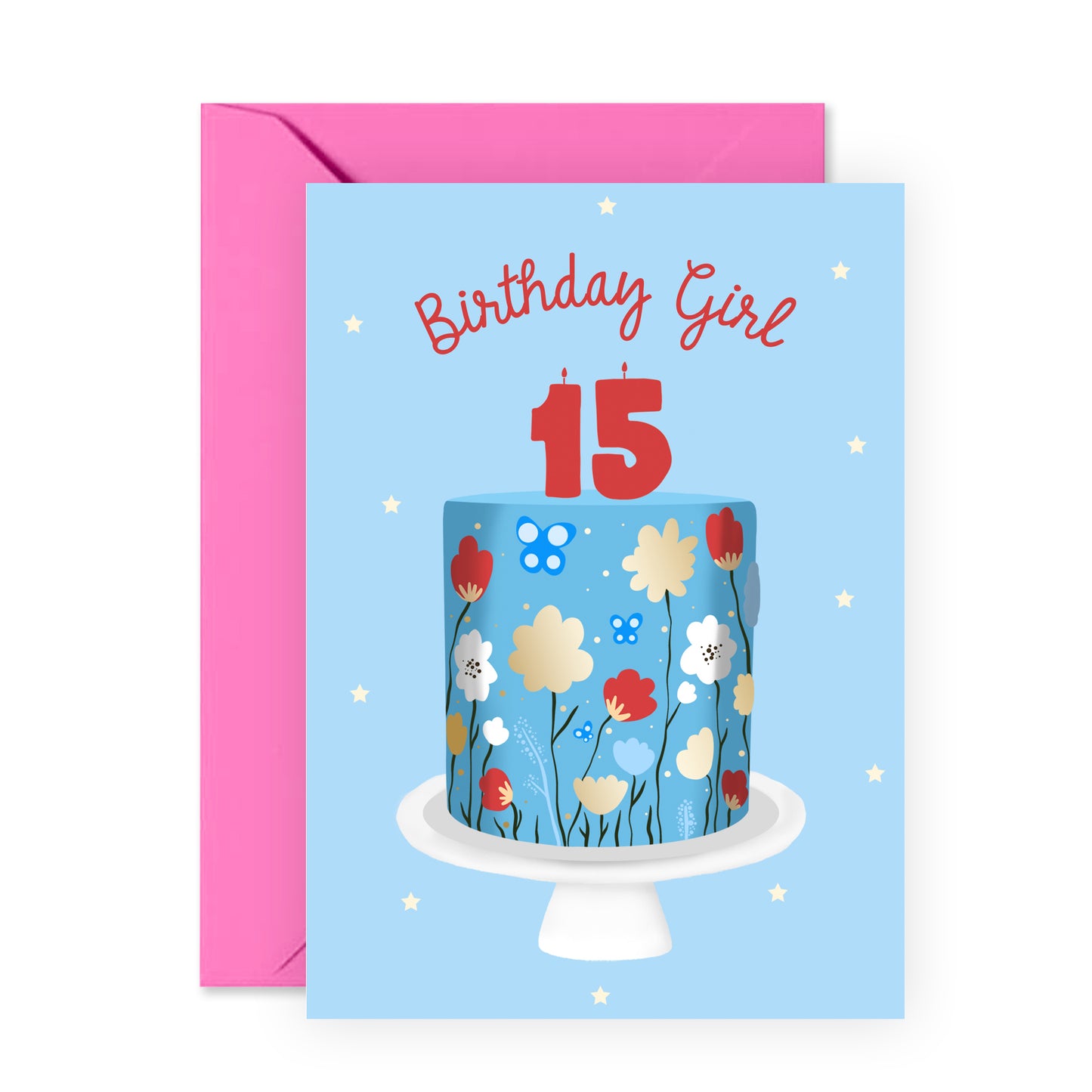 15th Birthday Card - Birthday Girl Fifteen - For Girls Her
