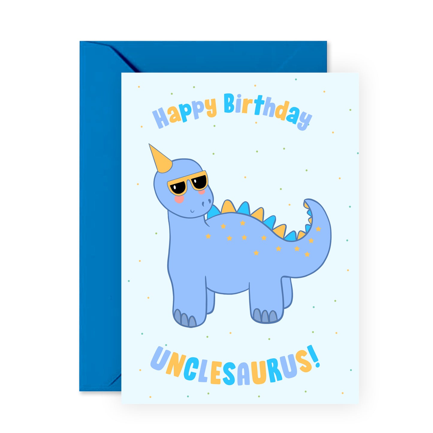 Cute Birthday Card - Happy Birthday Unclesaurus - For Men Him Uncle