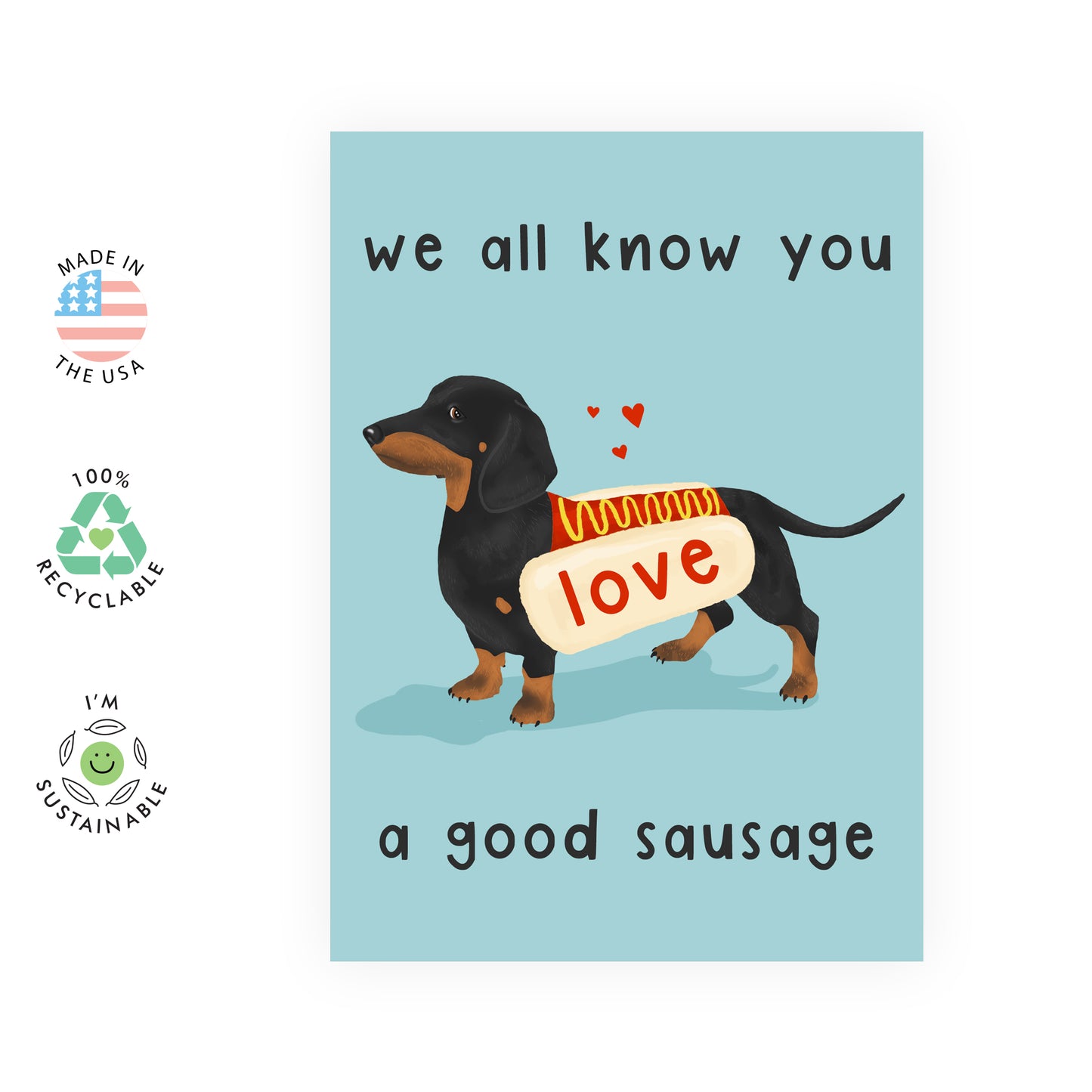 All Occasion Card - Love A Good Sausage - For Men Women