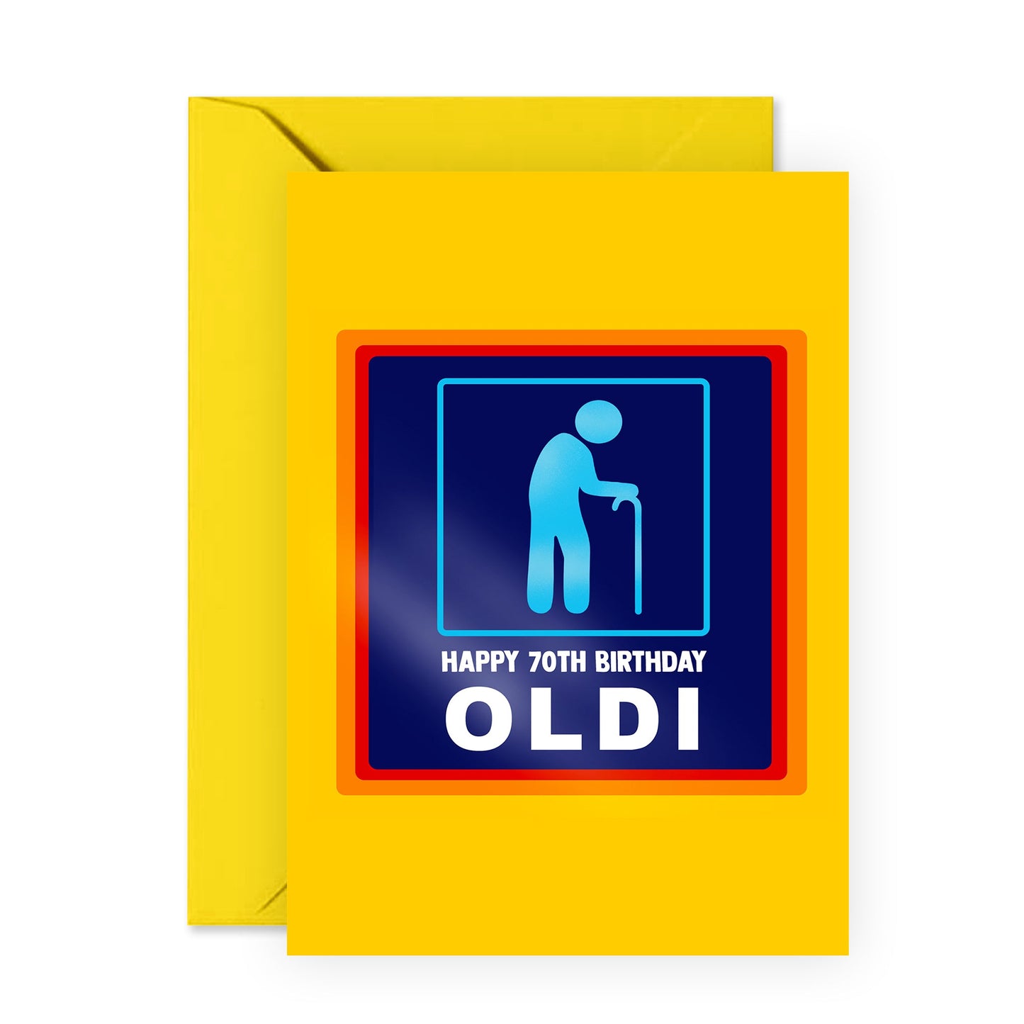 70th Birthday Card - Happy 70th Birthday Oldi - For Men