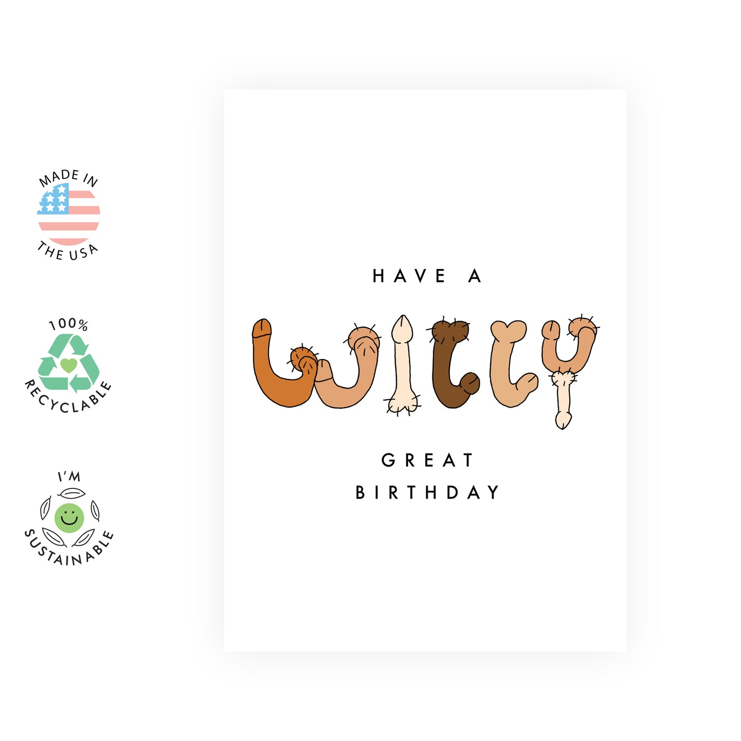 Funny Birthday Card - Have A Willy Great Birthday - For Men Women Him Her Friends
