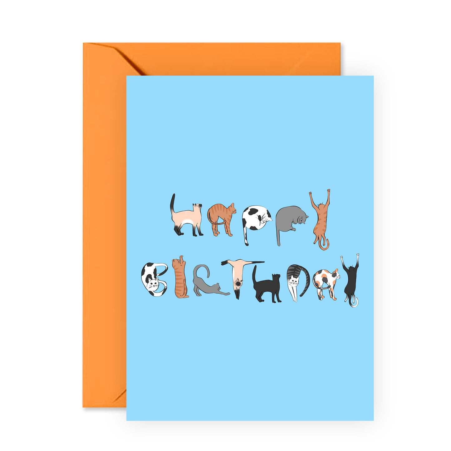 Cat Birthday Card - Happy Birthday - For Men Women Kids Girls Boys