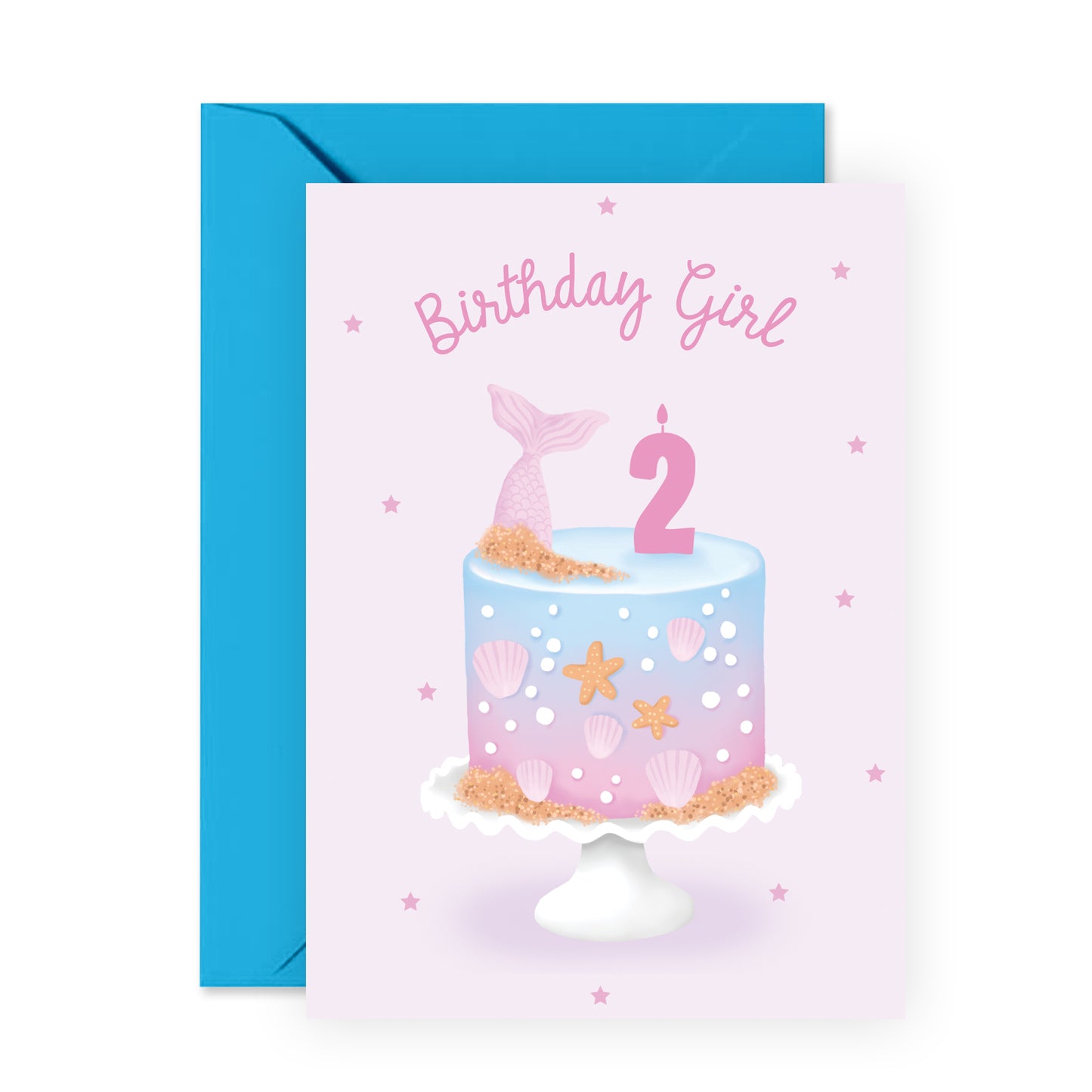 2nd Birthday Card - Birthday Girl 2 - For Kids Toddlers