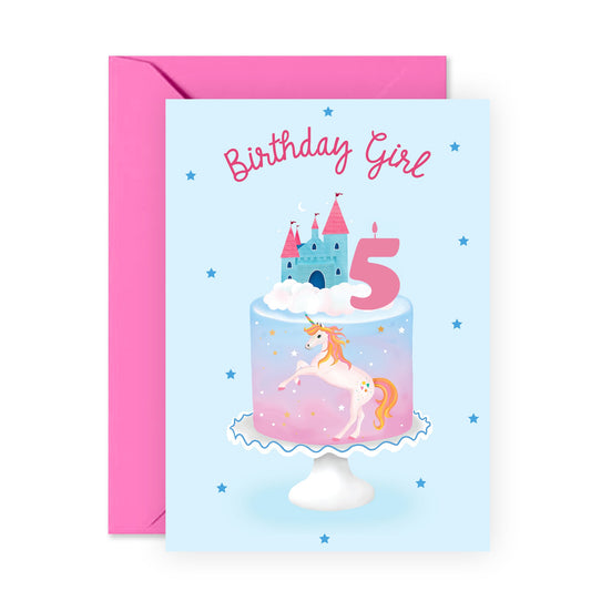 '- Happy Birthday Card, Pink and Gold Foiled, 4.7 x 6.5 Inches, Blank Inside, Envelope Included