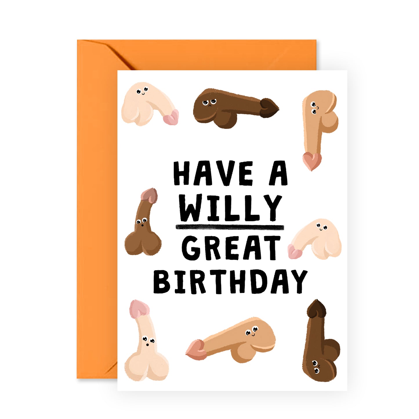 Funny Birthday Card - Have A Willy Great Birthday - For Men Women
