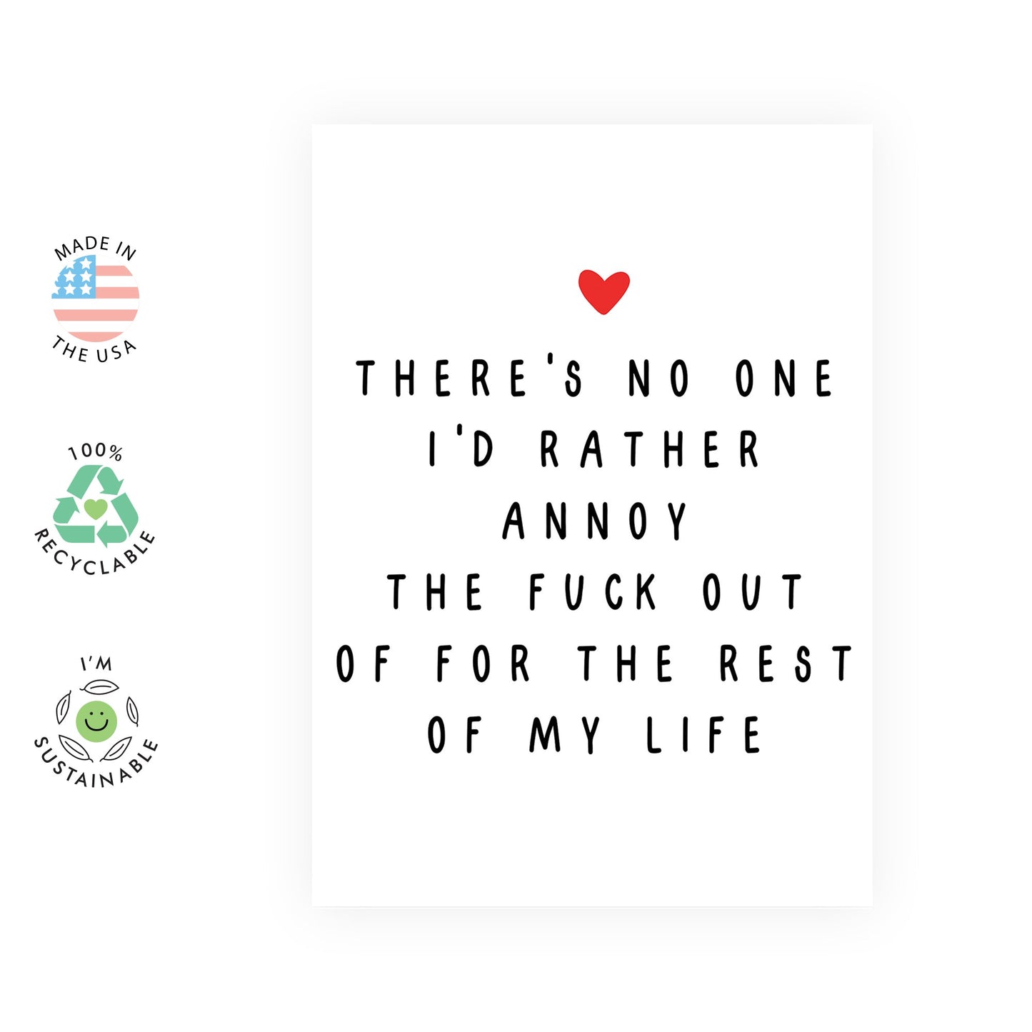 Funny Anniversary Card for Fiance - Love Card for Wife Husband - Greeting Cards for Boyfriend Girlfriend - Valentine Gift for Partner