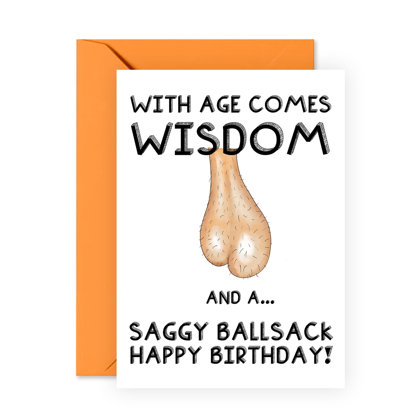 Funny Birthday Card - With Age Comes Wisdom - For Men