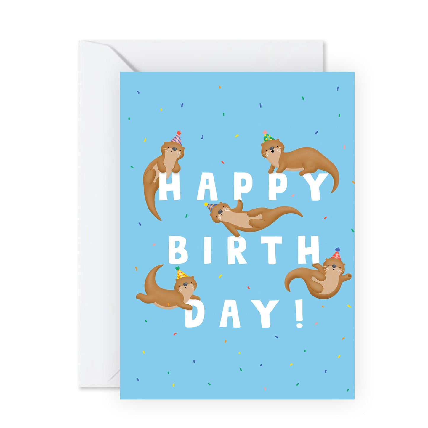 Otter Birthday Card - Happy Birthday - For Men Women Kids Boys Girls