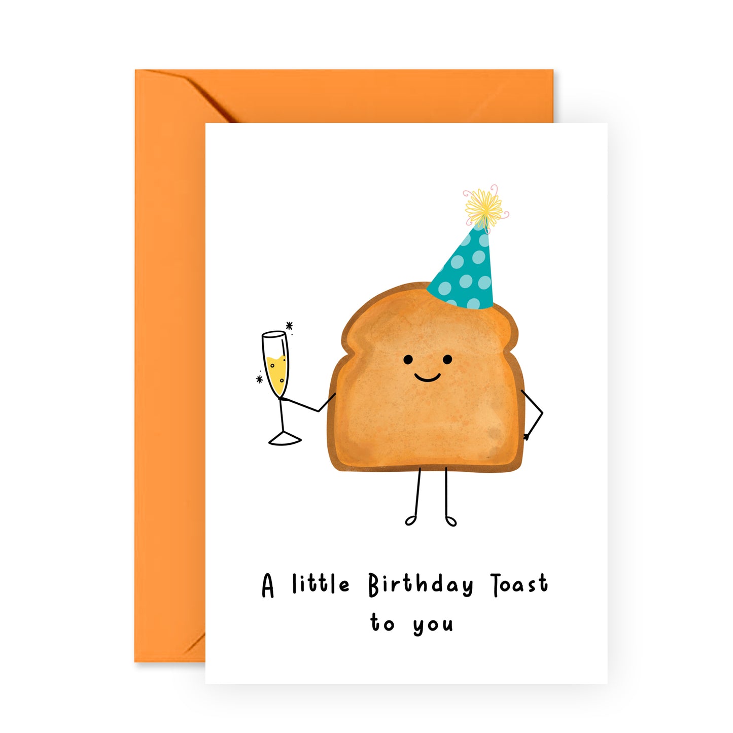 Funny Birthday Card - A Little Birthday Toast - For Men Women