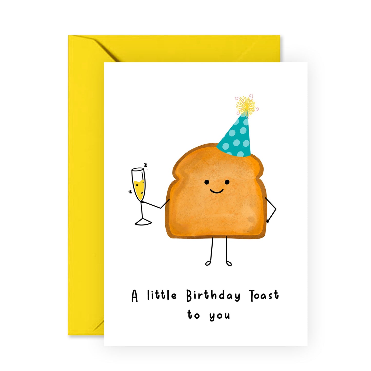 Funny Birthday Card - A Little Birthday Toast - For Men Women