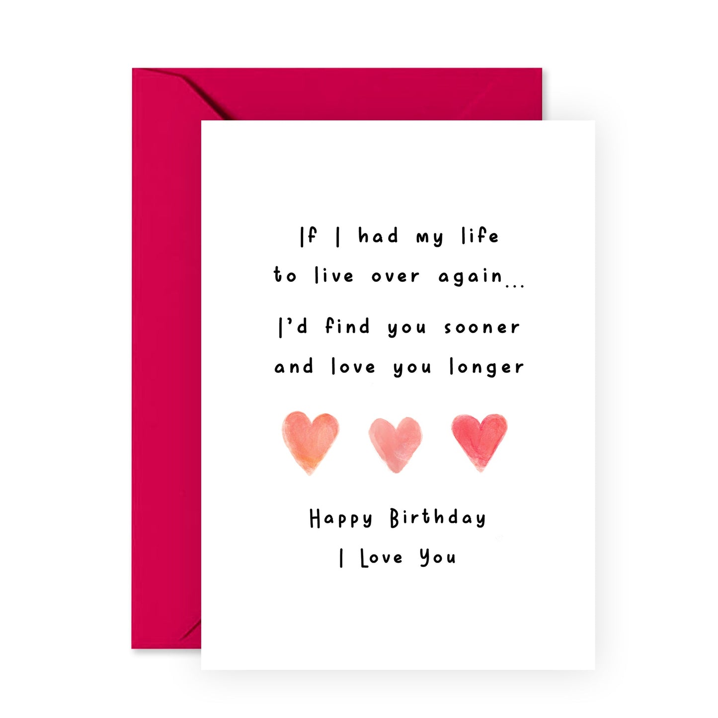 Sweet Birthday Card - Find You Sooner and Love You Longer - For Men Women Him Her