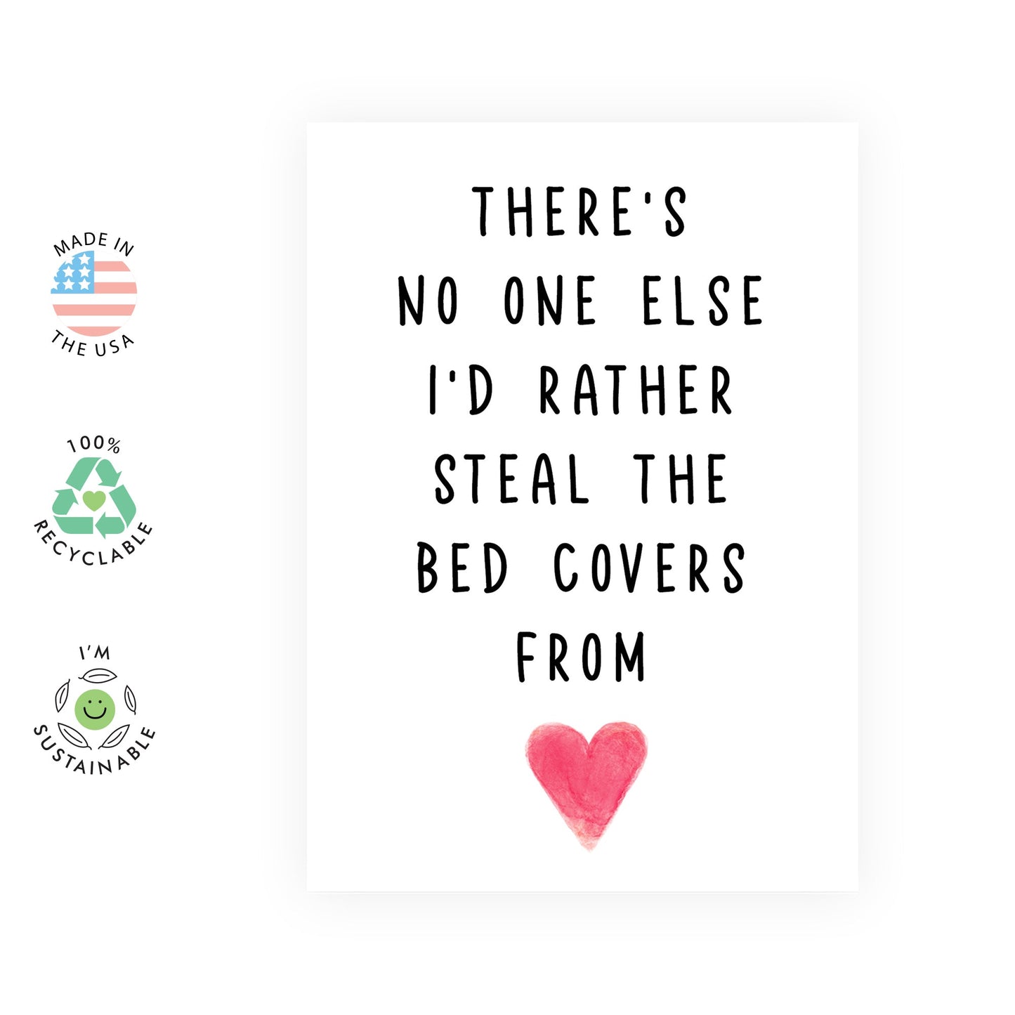 Funny Anniversary Card for Him Her - Steal The Bed Covers From - Funny Valentine's Day Card for Husband Wife - Anniversary or Valentines Card For Girlfriend Boyfriend Couple