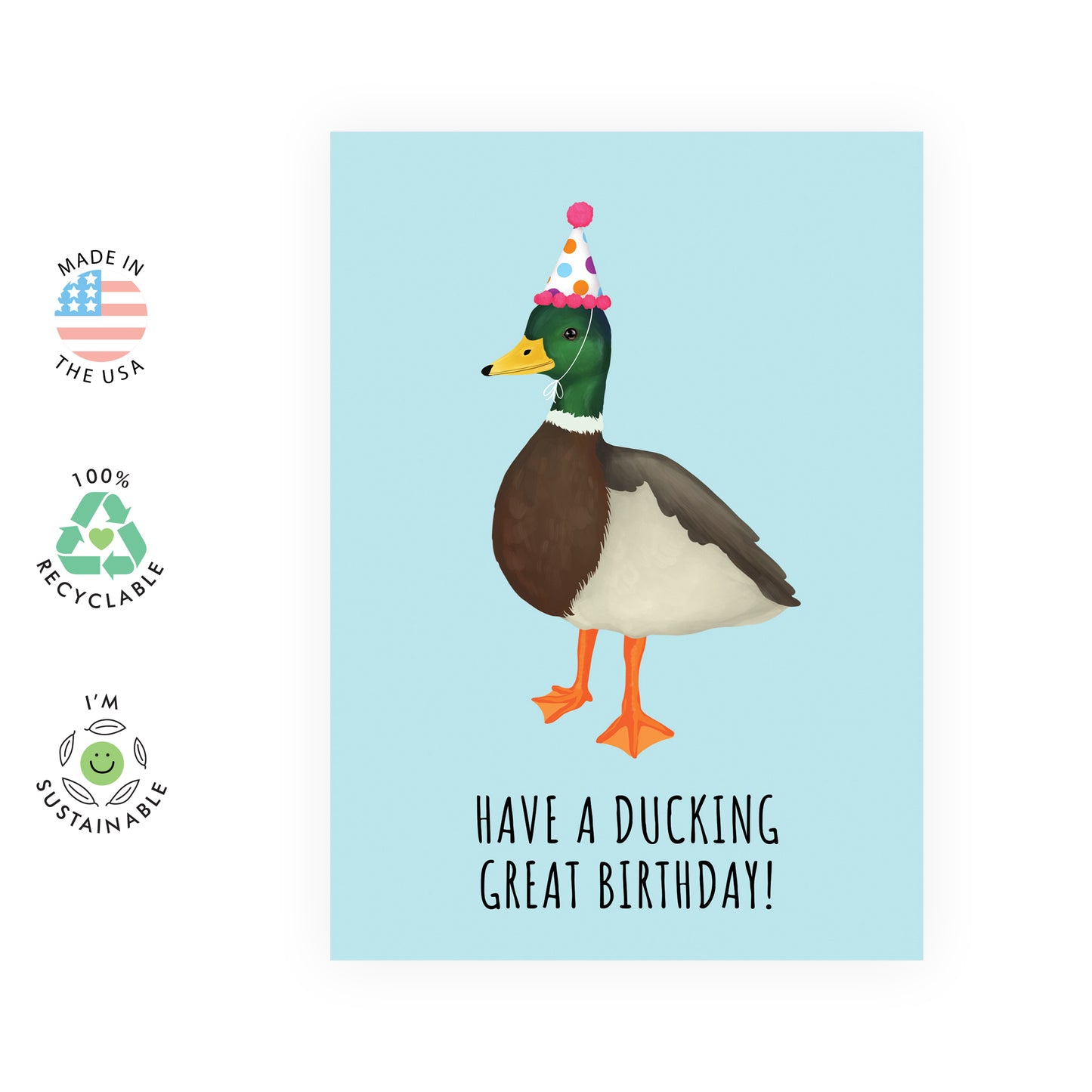 Funny Birthday Card - Ducking Great Birthday - For Men Women Him Her