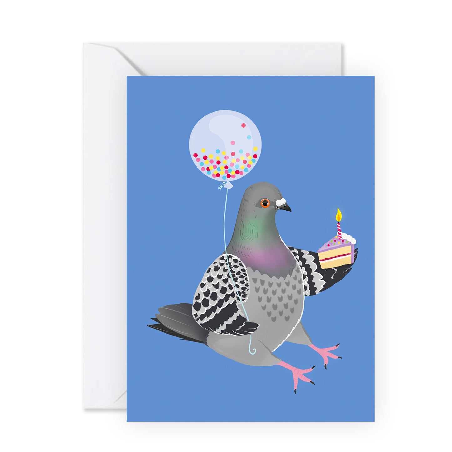 Cute Birthday Card - Party Pigeon - For Men Women Him Her